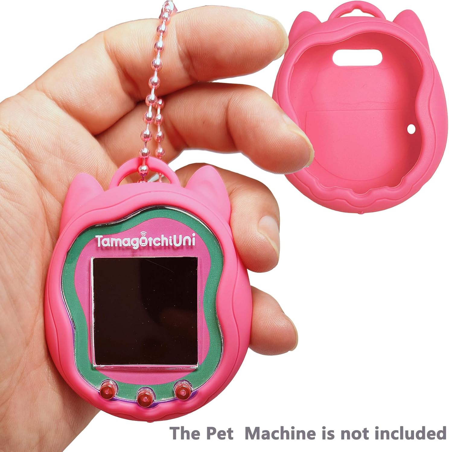 XEGIMOR Tamagotchi Uni Interactive Virtual Pet, protector de pantalla para Tamagotchi Uni Pet Band Accesorios (cubierta de silicona) (rosa)