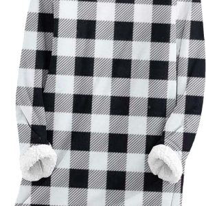 SHOPESSA Thermal Lined Sweatshirt Women Fuzzy Plaid Sweater Comfy Lounge T Shirt Sherpa Lined Sweatshirt Plus Size SHOPESSA Thermal Lined Sweatshirt Women Fuzzy Plaid Sweater Comfy Lounge T Shirt Sherpa Lined Sweatshirt Plus Size