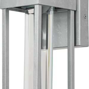 Globe Electric 44880 Bowie – Aplique de pared integrado con 1 luz LED, acero galvanizado, bombilla no incluida Globe Electric 44880 Bowie – Aplique de pared integrado con 1 luz LED, acero galvanizado, bombilla no incluida
