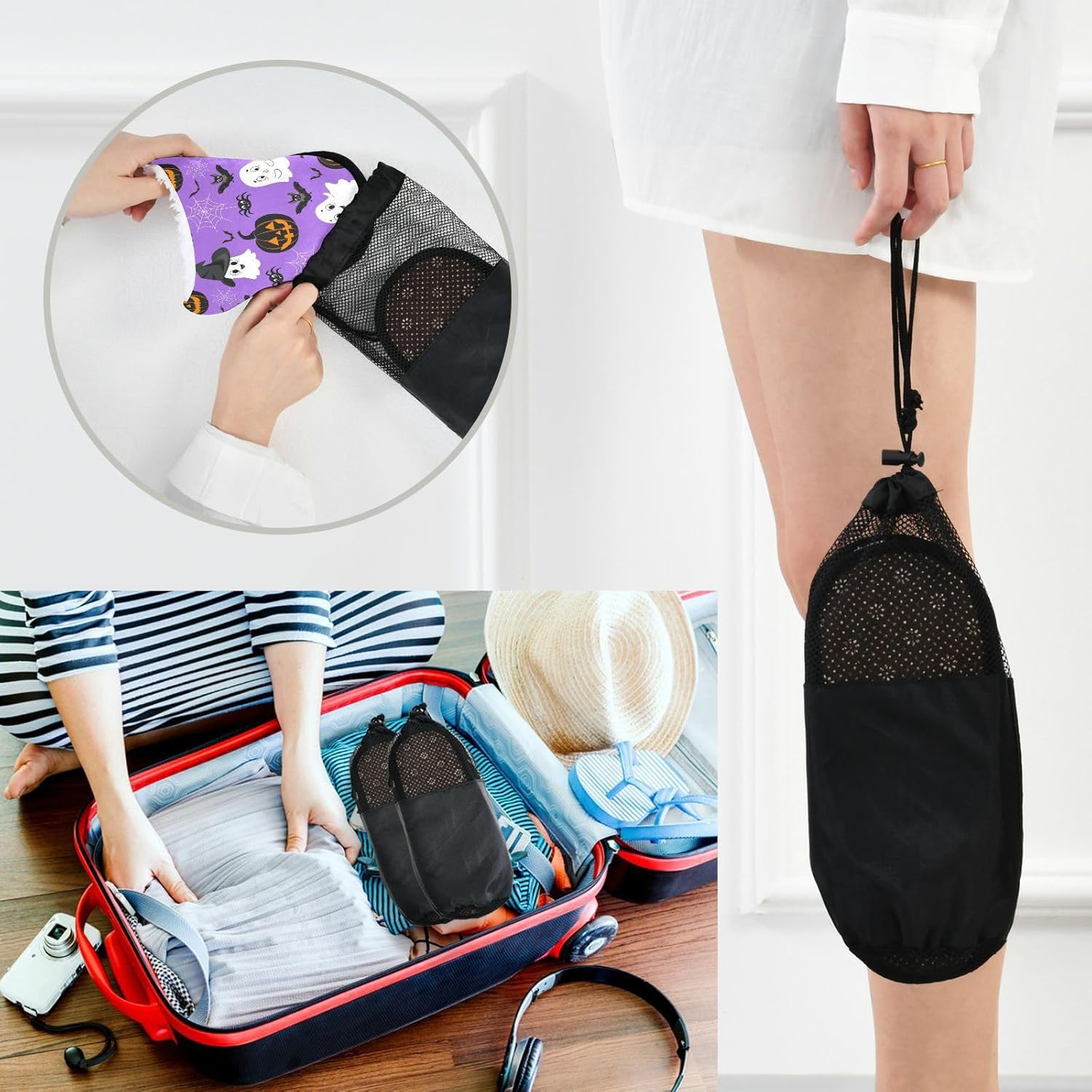 Pantuflas de espuma viscoelástica suave antideslizantes para interiores, zapatos para el hogar, para dormitorio, hotel, viajes, spa