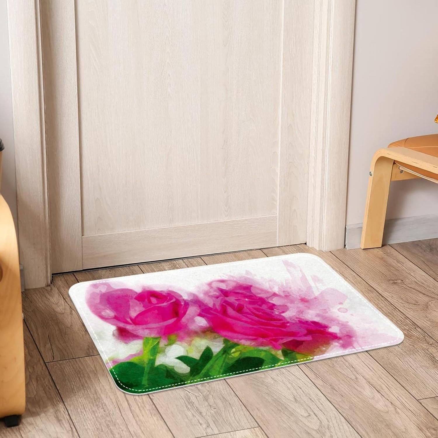 Tapete duradero para puerta delantera, tapete antideslizante y absorbente, resistente a la suciedad, para decoración de habitaciones, 24 x 16
