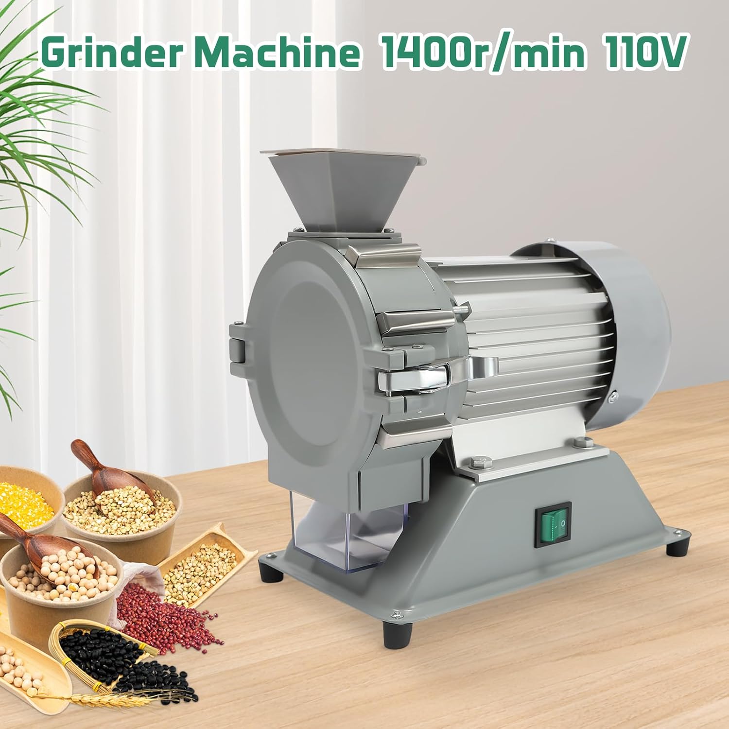 Máquina de molienda de plantas micro Molino Máquina de planta Amoladora Pulverizador de suelo 1400rpm Máquina de molienda de maíz, amoladoras