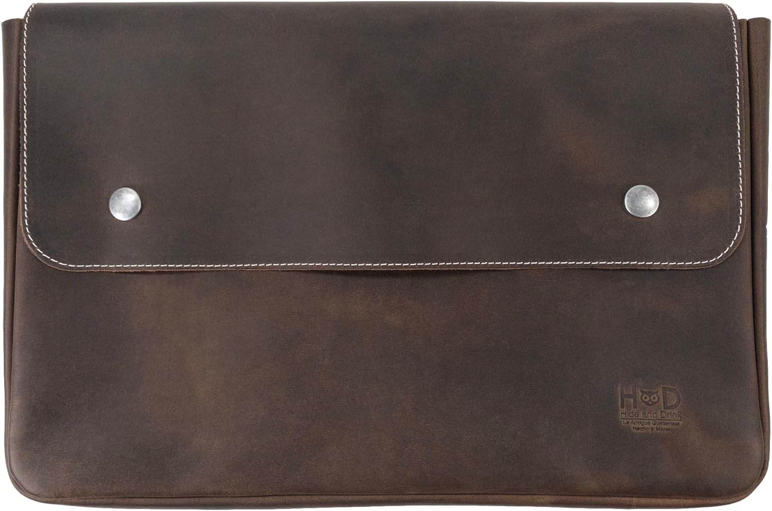 Hide & Drink, Carpeta Vintage Portadocumentos, Estuche de archivo, Carpeta A5, Cartera de sobre, Bolsa para lápices, Cuero de grano completo, hecho