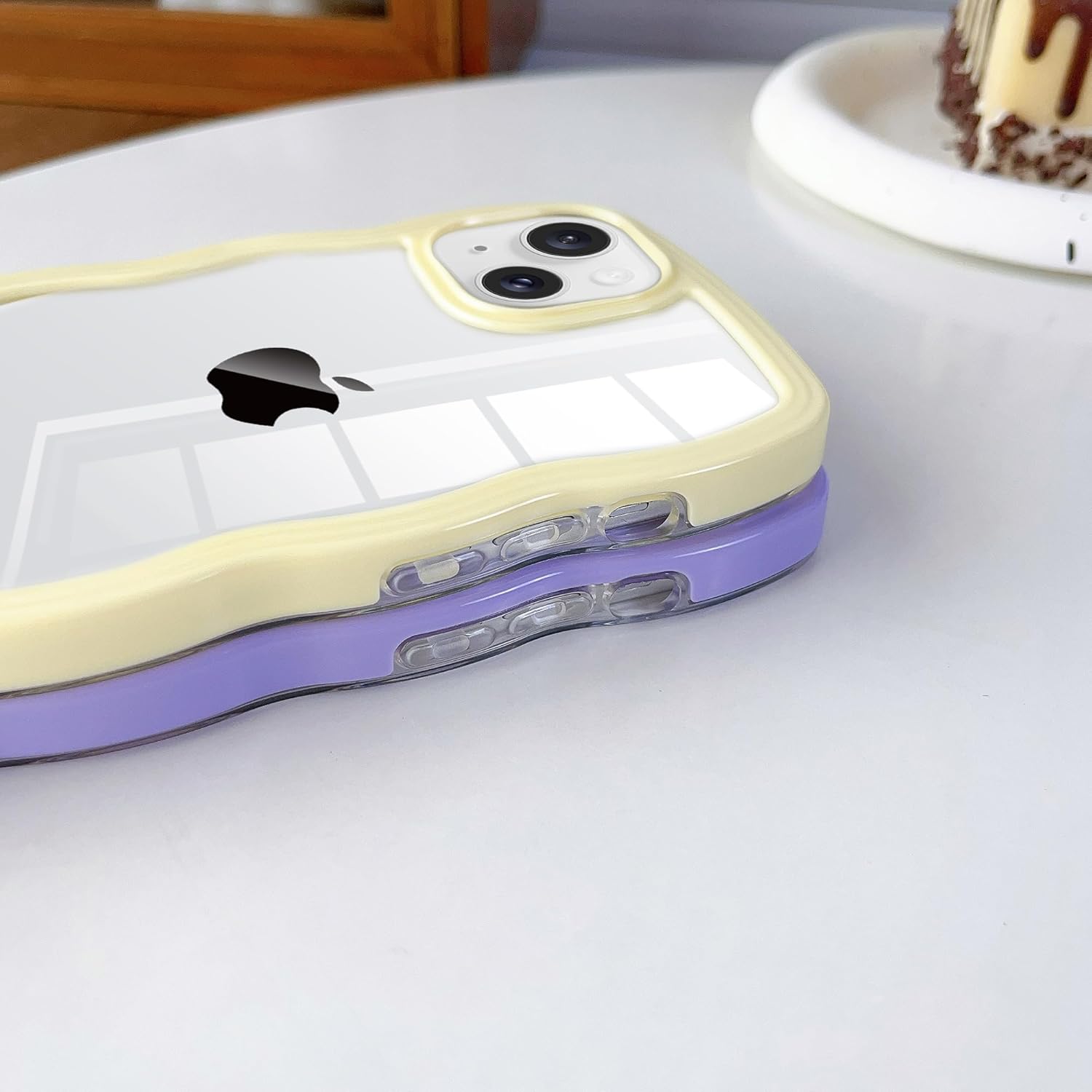 Jmltech Funda para iPhone 15 Plus, diseño femenino rizado, ondulado, transparente, de silicona, híbrido, a prueba de golpes, ultrafino, estético,