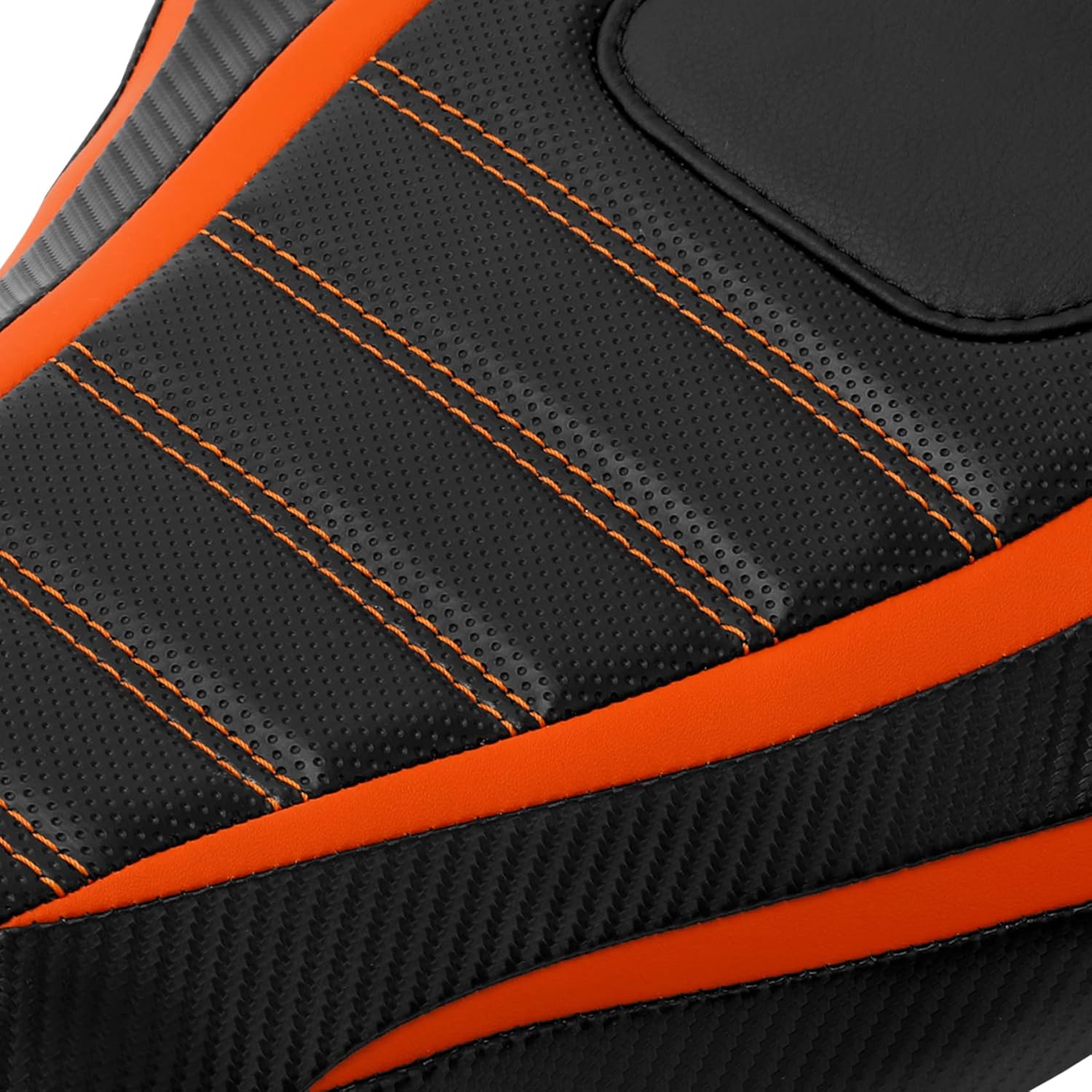 TCT-MOTORPARTS Cojín de asiento del conductor y del pasajero para Suzuki GSXR1000 GSXR 1000 2007-2008 (negro y naranja)
