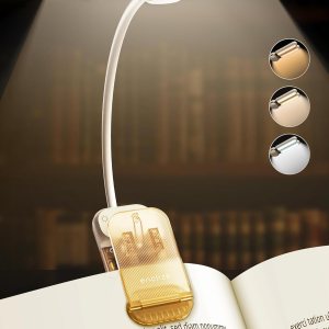 enclize Luz de lectura, luz recargable para leer en la cama, cabezal de luz ajustable de 180, cuidado de los ojos, temperatura de 3 colores y enclize Luz de lectura, luz recargable para leer en la cama, cabezal de luz ajustable de 180, cuidado de los ojos, temperatura de 3 colores y