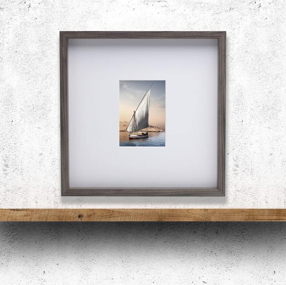 Mikasa Marco para galería de 16 x 16 pulgadas para fotos sin paspartú, foto de 5 x 7 pulgadas con paspartú, paspartú biselado de 0.079 in, pantalla