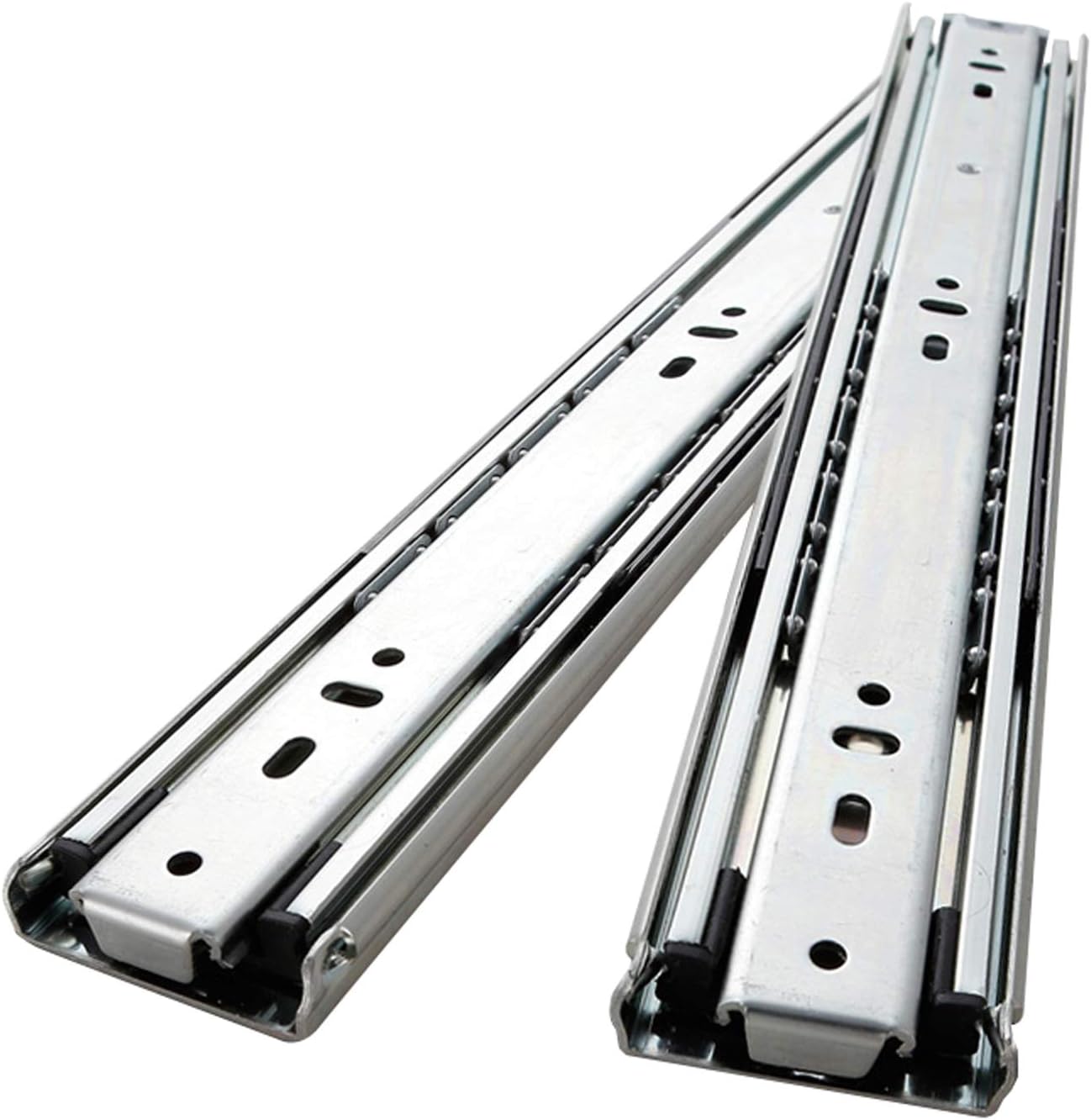 1 par de diapositivas industriales resistentes para cajón, con montaje lateral, con rodamiento de bolasextensión completa, rodamiento de carga de