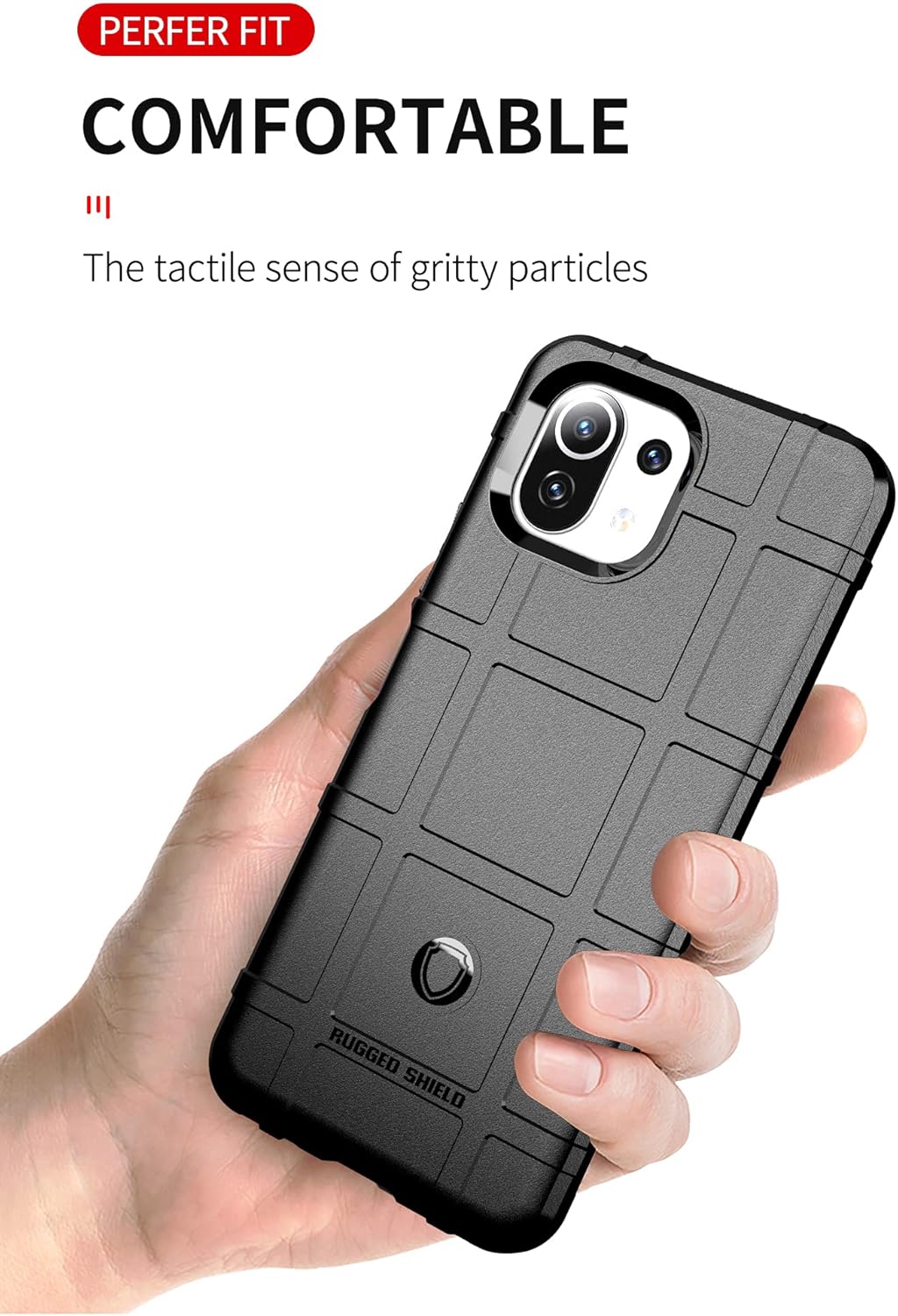 CCSmall Funda para Xiaomi Mi 11 Lite (no Mi 11) para hombre, resistente a prueba de golpes, grado militar, prueba de caídas, carcasa de campo súper