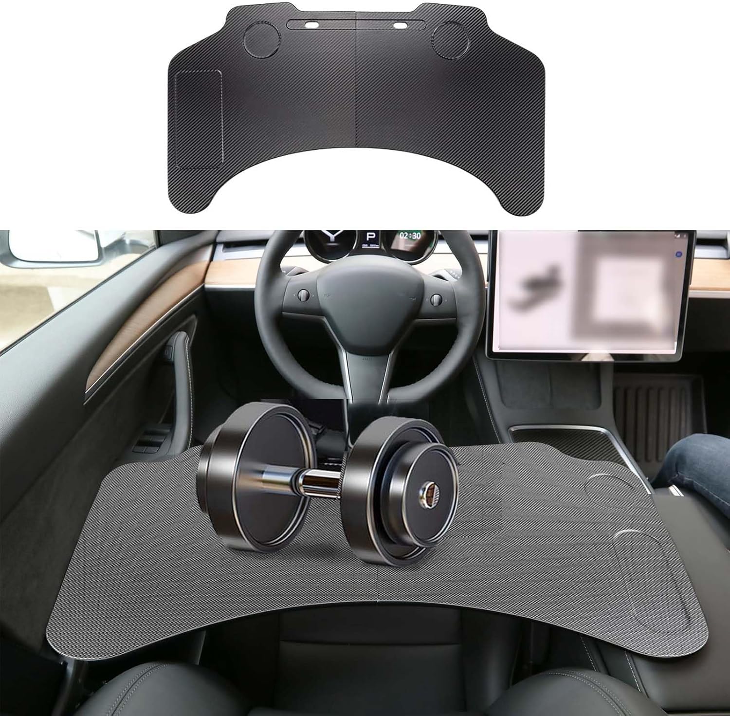Bandeja de coche para conductor, bandeja de comida plegable para automóvil, bandeja de comedor para computadora portátil (el lado del pasajero