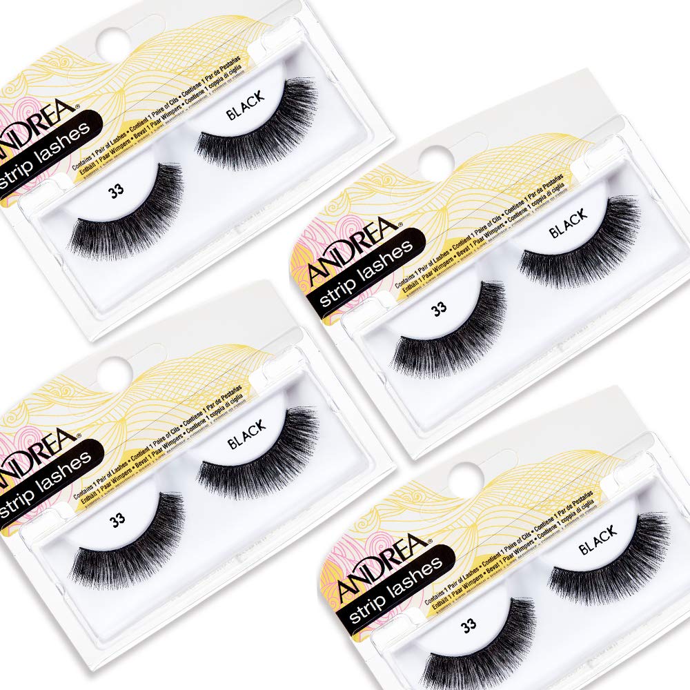 Andrea Pestañas postizas estilo 33 – Negro 4 pares