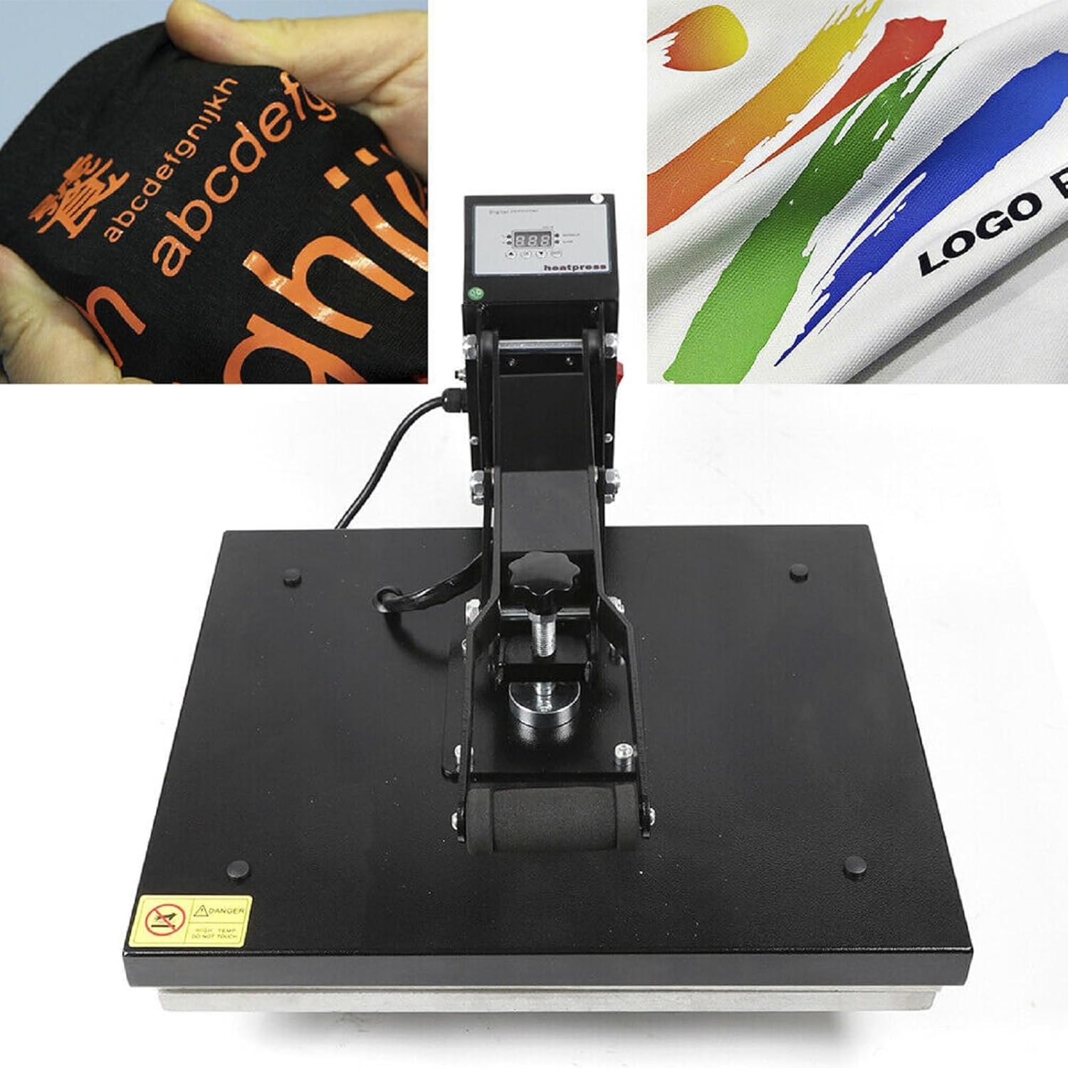 Máquina de prensa de calor, 16 x 20 pulgadas, 1700 W, máquina digital de prensado de camisetas multifunción, transferencia de calor, sublimación,