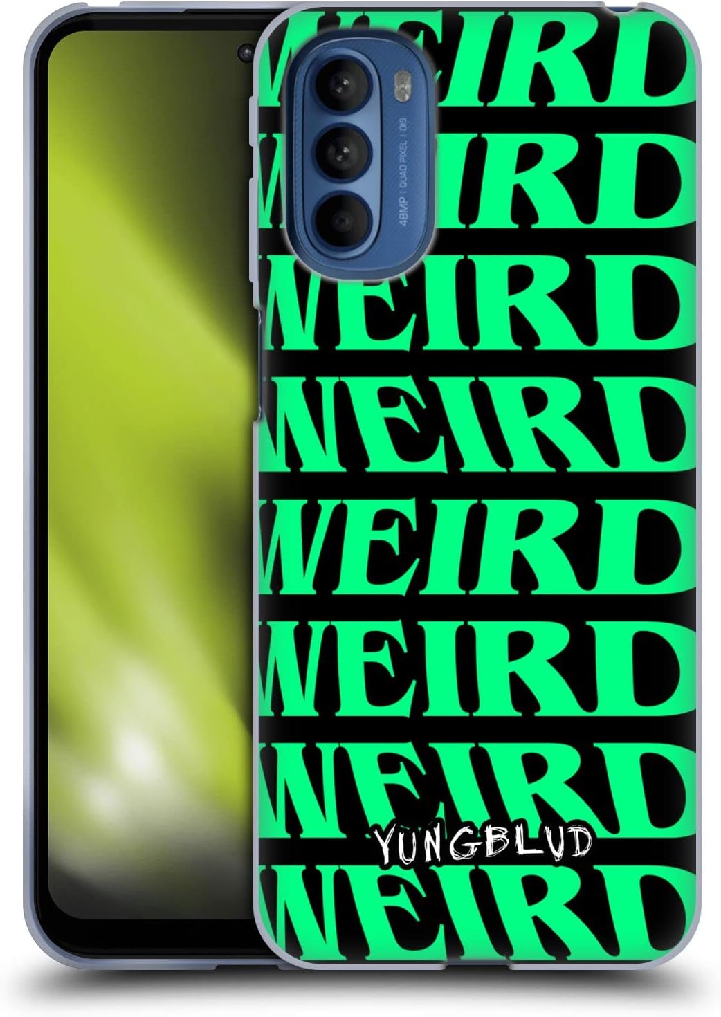 Head Case Designs Officially Licensed Yungblud Weird! Text Graphics Soft Gel Case Compatible with Motorola Moto G41