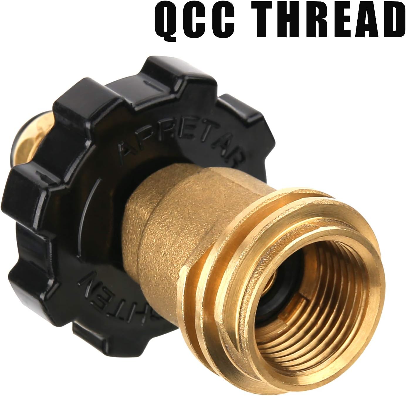 Solimeta Adaptador de tanque de propano de ajuste universal que convierte la rosca POL a rosca QCC1, adaptador de manguera de propano