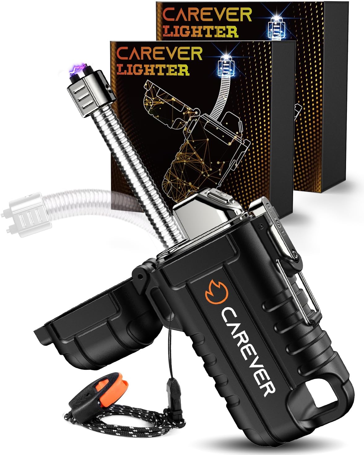 Encendedores eléctricos USB, regalos para hombres, paquete de 2  360 rellenos de calcetines flexibles e impermeables, regalos para Navidad, elefante