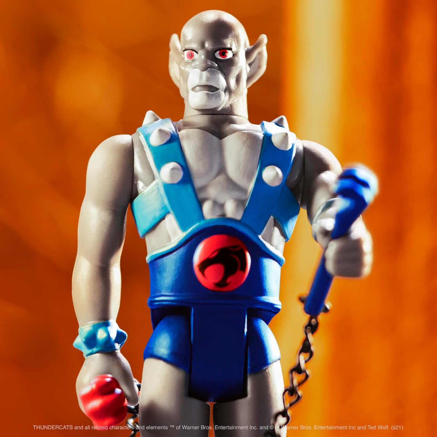 Super7 Thundercats Panthro (variante de juguete) – Figura de acción Thundercats de 3.75 pulgadas con accesorio, colección clásica de programas de