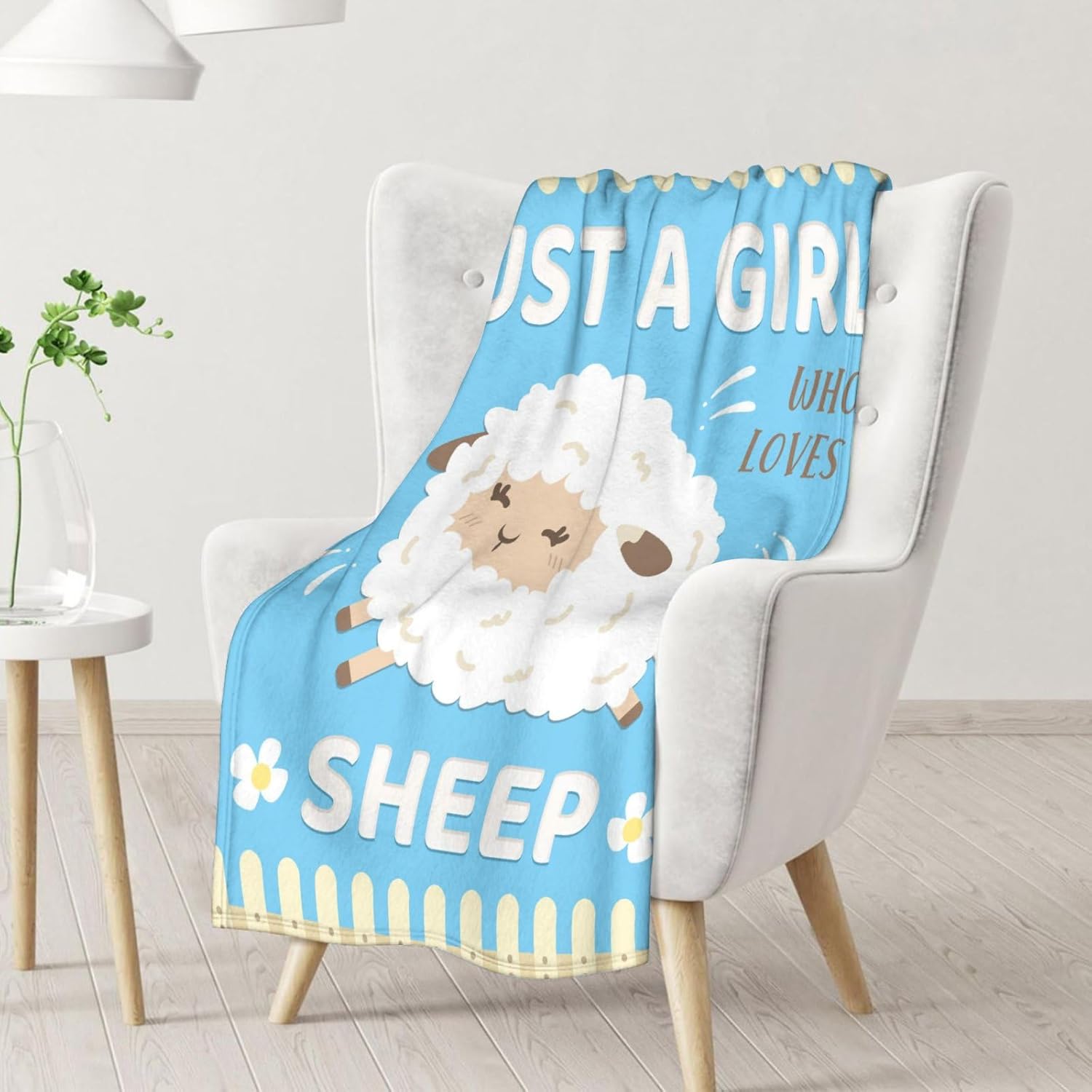 Manta de oveja de regalo, 30 x 40 pulgadas, bonita manta para niños, niñas y mujeres, mantas suaves y peludas azules para cama, sofá y viajes