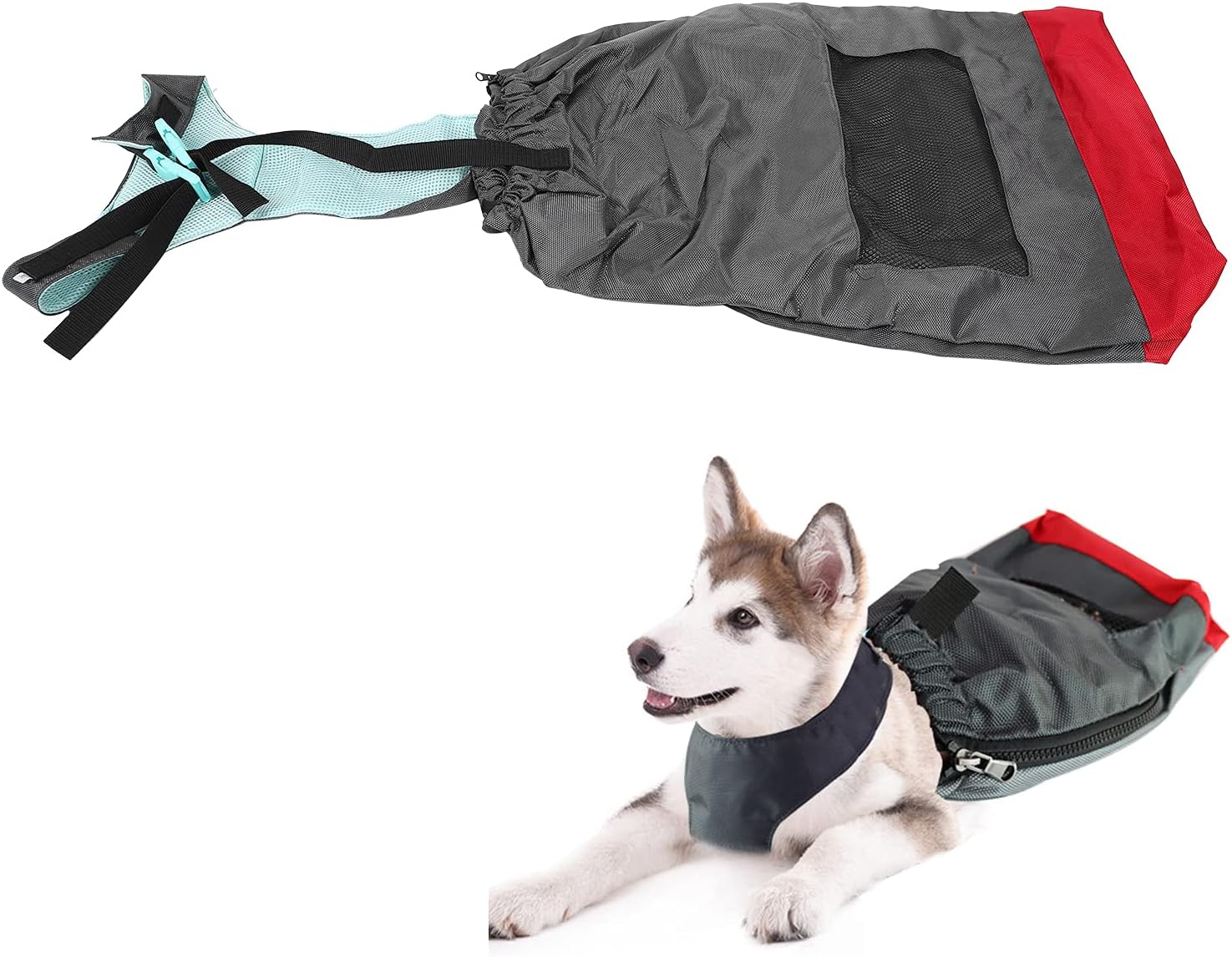 TITA-DONG Bolsa de arrastre para perros, scooter para pasear perros, bolsa de tela Oxford transpirable para mascotas paralizadas para