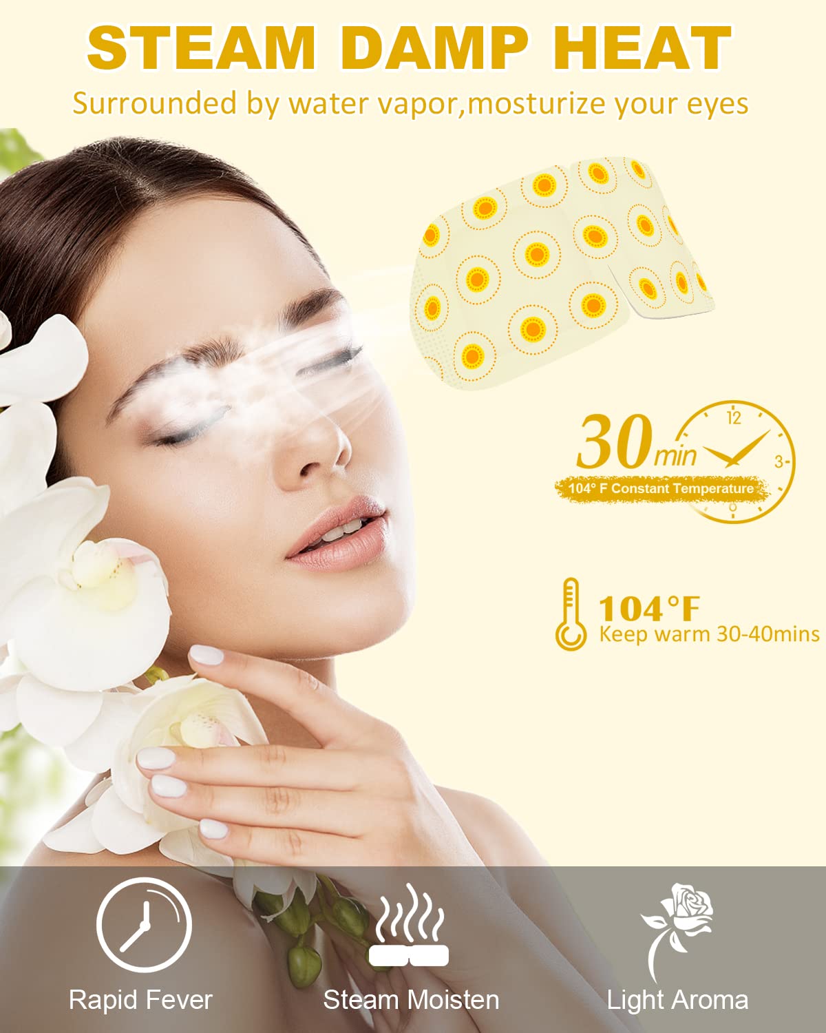 Paquete de 16 mascarillas desechables para ojeras e hinchazón, alivio del dolor de cabeza, ojos secos, alivio del estrés, fatiga ocular, máscaras de