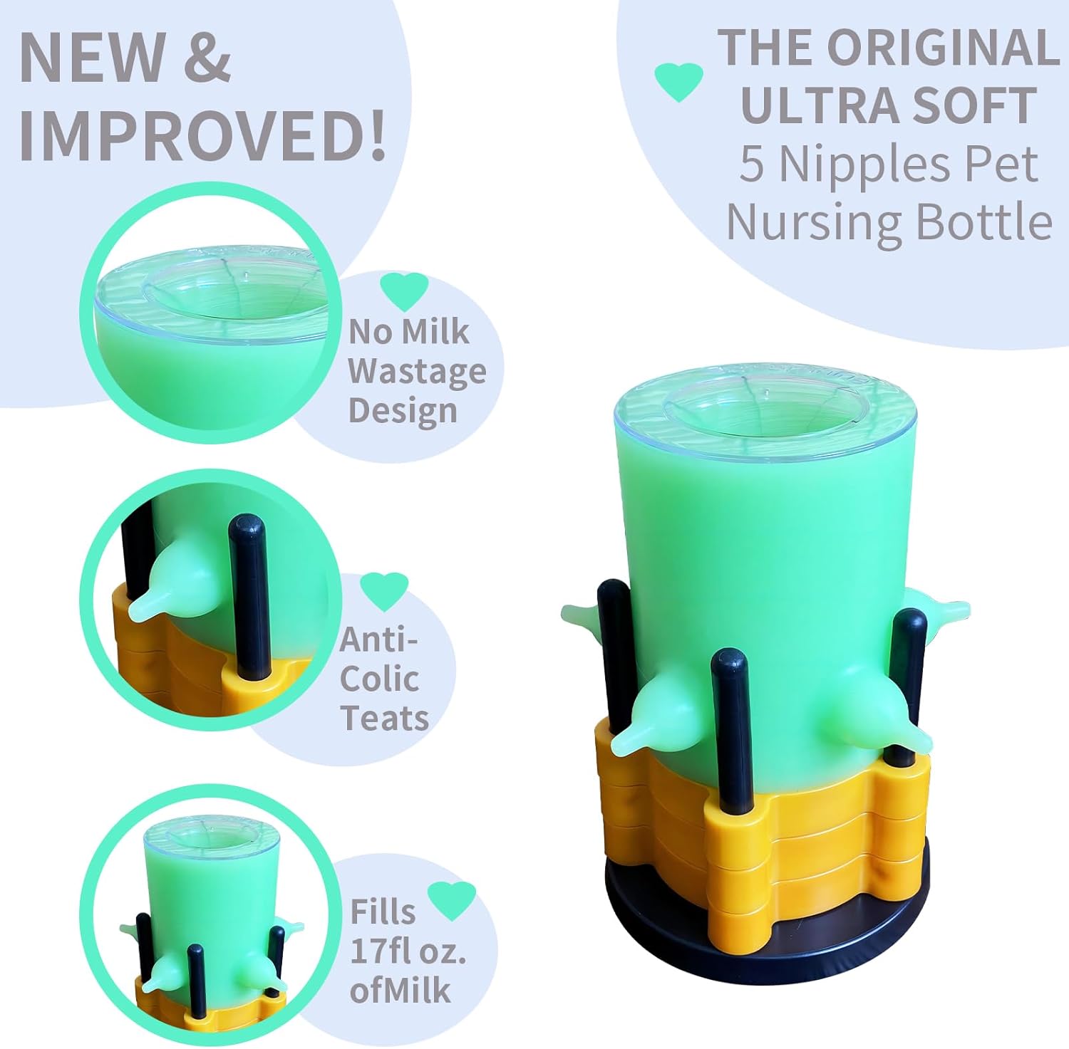Cuenco para cachorros, comedero de leche de sílice para mascotas, alimentación ajustable en altura para bebés, mascotas, cachorros, gatitos, gatos,