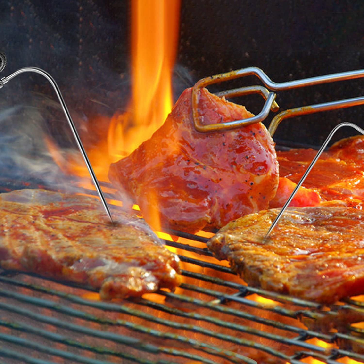 Repuesto para parrillas Traeger de sonda de carne y piezas para ahumadores de pellets, compatible con parrillas Traeger, 2 sondas de temperatura