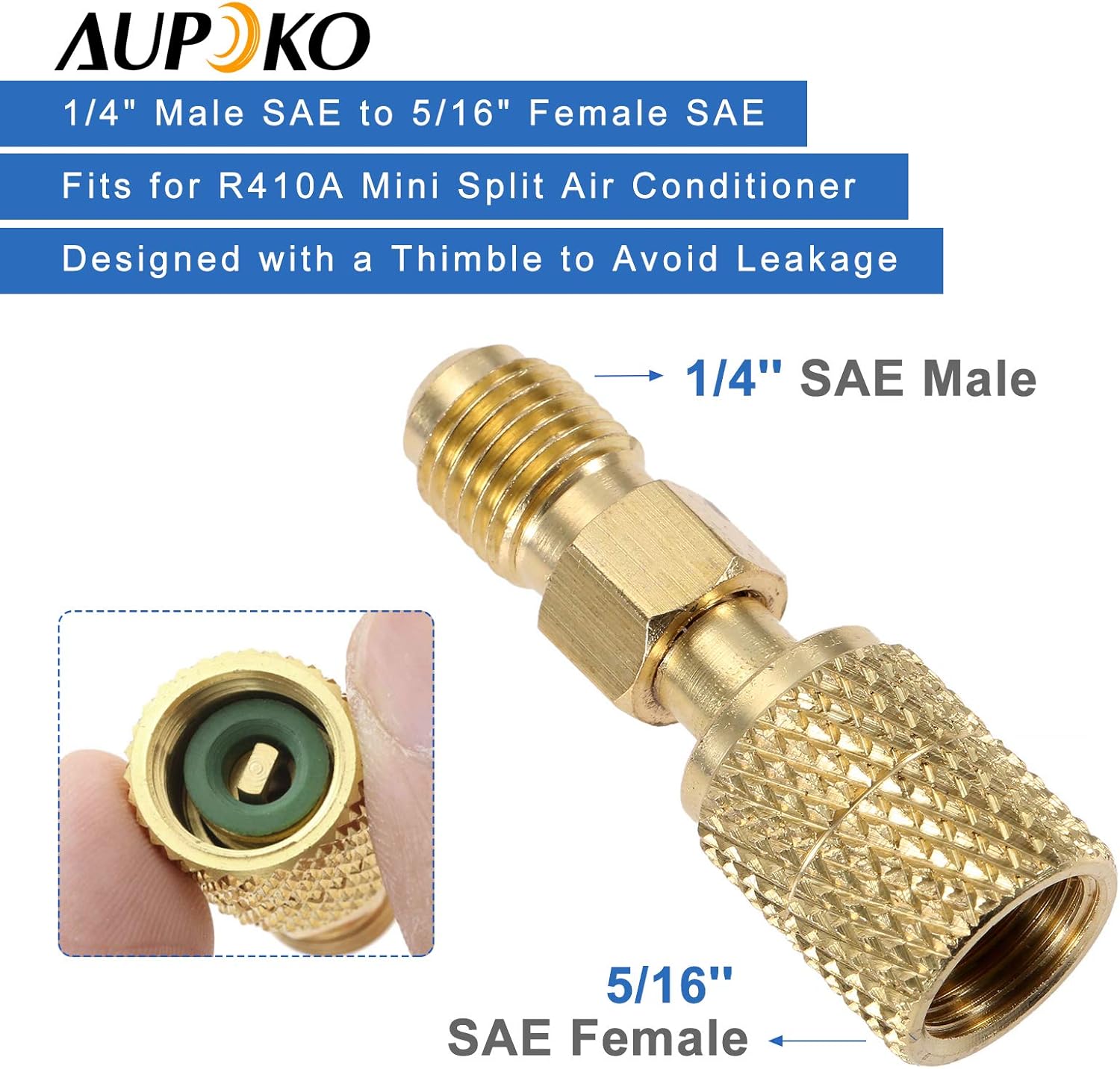 Aupoko AC R134A – Kit de recarga de freón para refrigerador con válvula de perforación de bala de 2 piezas, R134A Piercing Can Tap, R410A adaptador