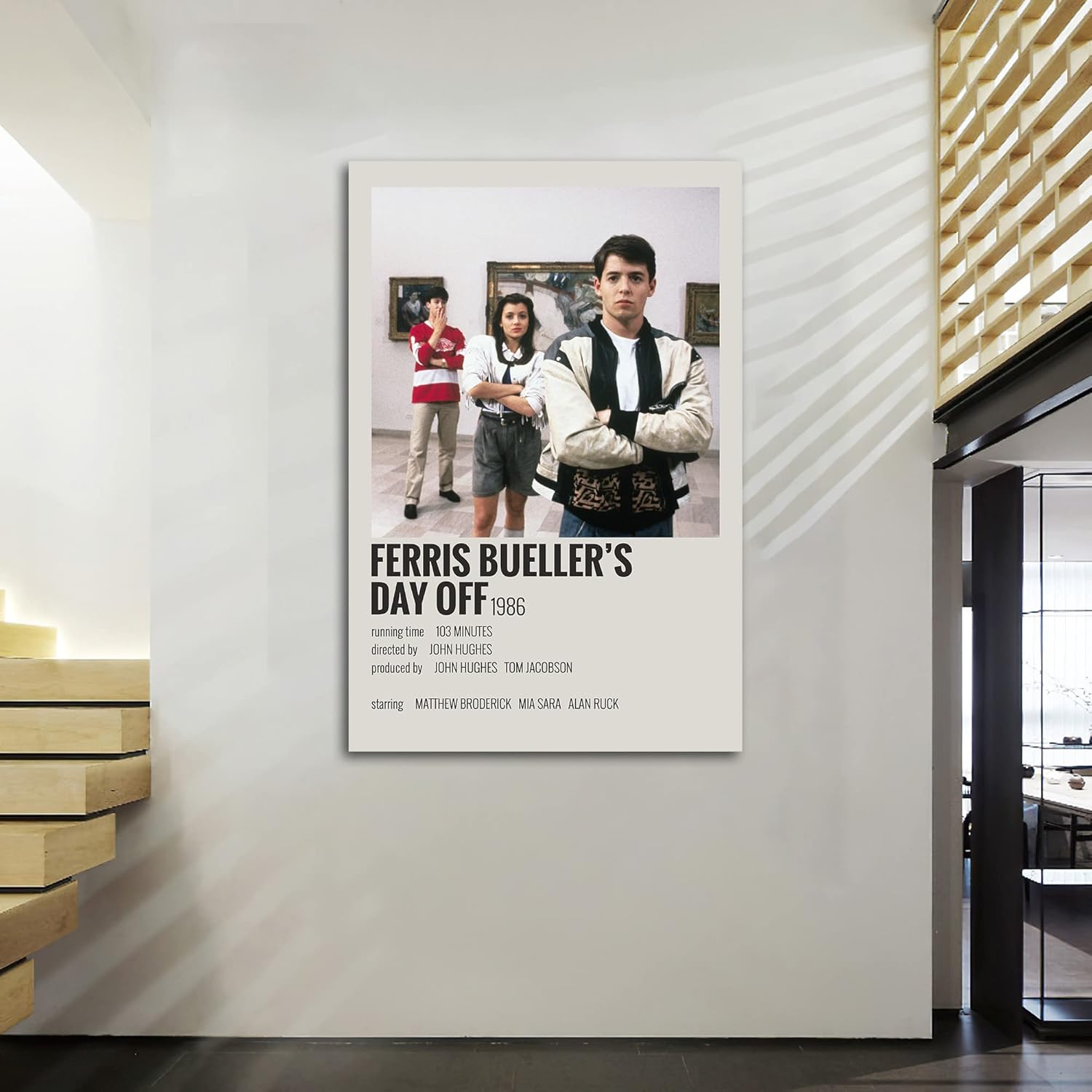WXHYZZ – Póster de película con diseño de día libre de Ferris Bueller, cuadros artísticos de pared para decoración moderna de habitación,
