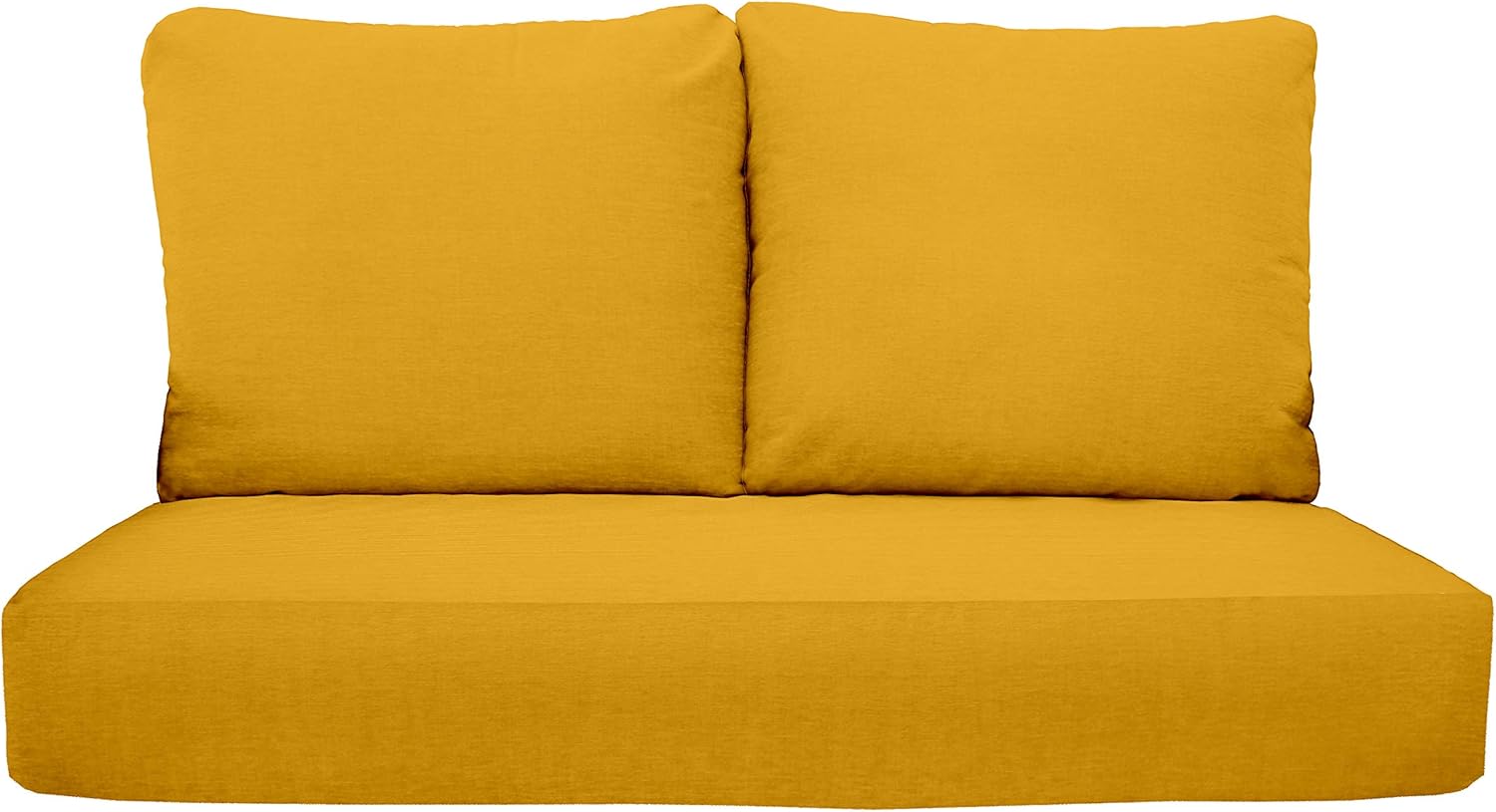 RSH Decoración Juego de cojines de sofá biplaza para interiores y exteriores con respaldos de almohada, tela de poliéster para todo tipo de clima, 1
