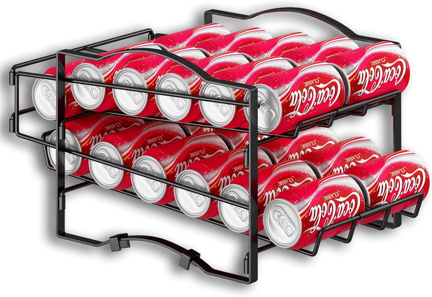 GILLAS Paquete de 1 organizador de latas de soda, estante grande para despensa, dispensador de almacenamiento de bebidas apilables para