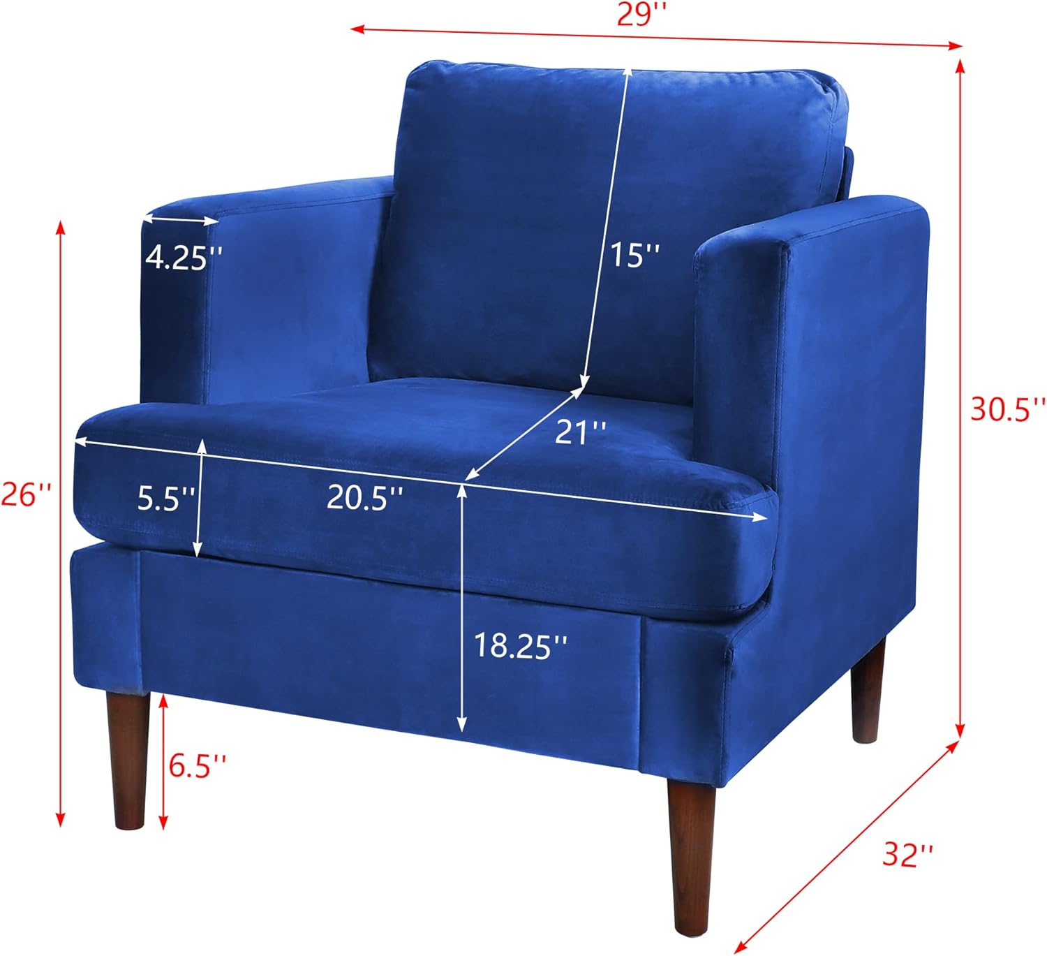 NOSGA Sofá de 1 plaza, sofá grande combinado de sofá de terciopelo, moderno sofá de terciopelo de 72 pulgadas, sofá individual, brazo único y patas