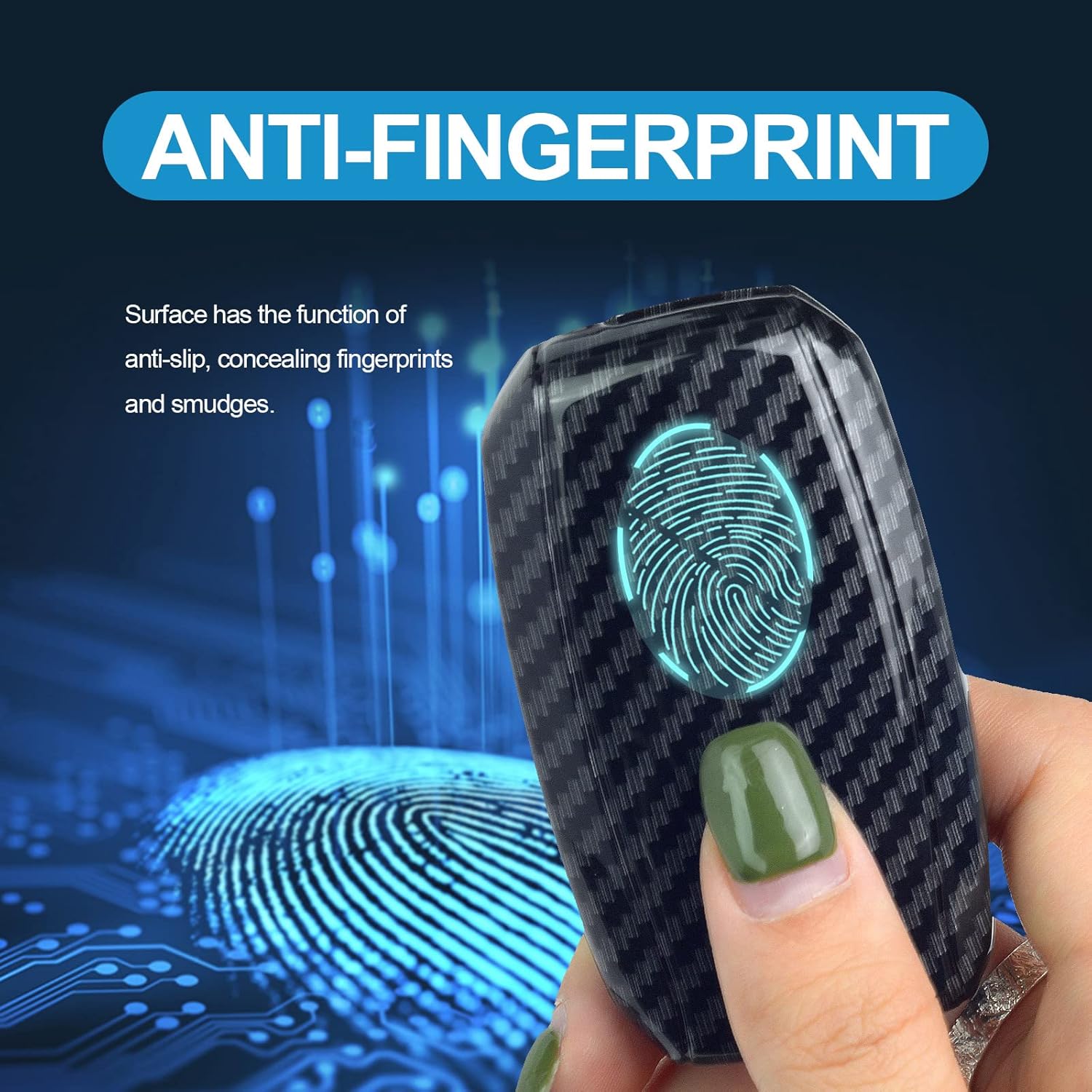 Funda inteligente para llavero compatible con KIA Forte Optima Rio Sedona Sorento Soul SPORTAGE caucho de silicona negra con patrón de fibra de