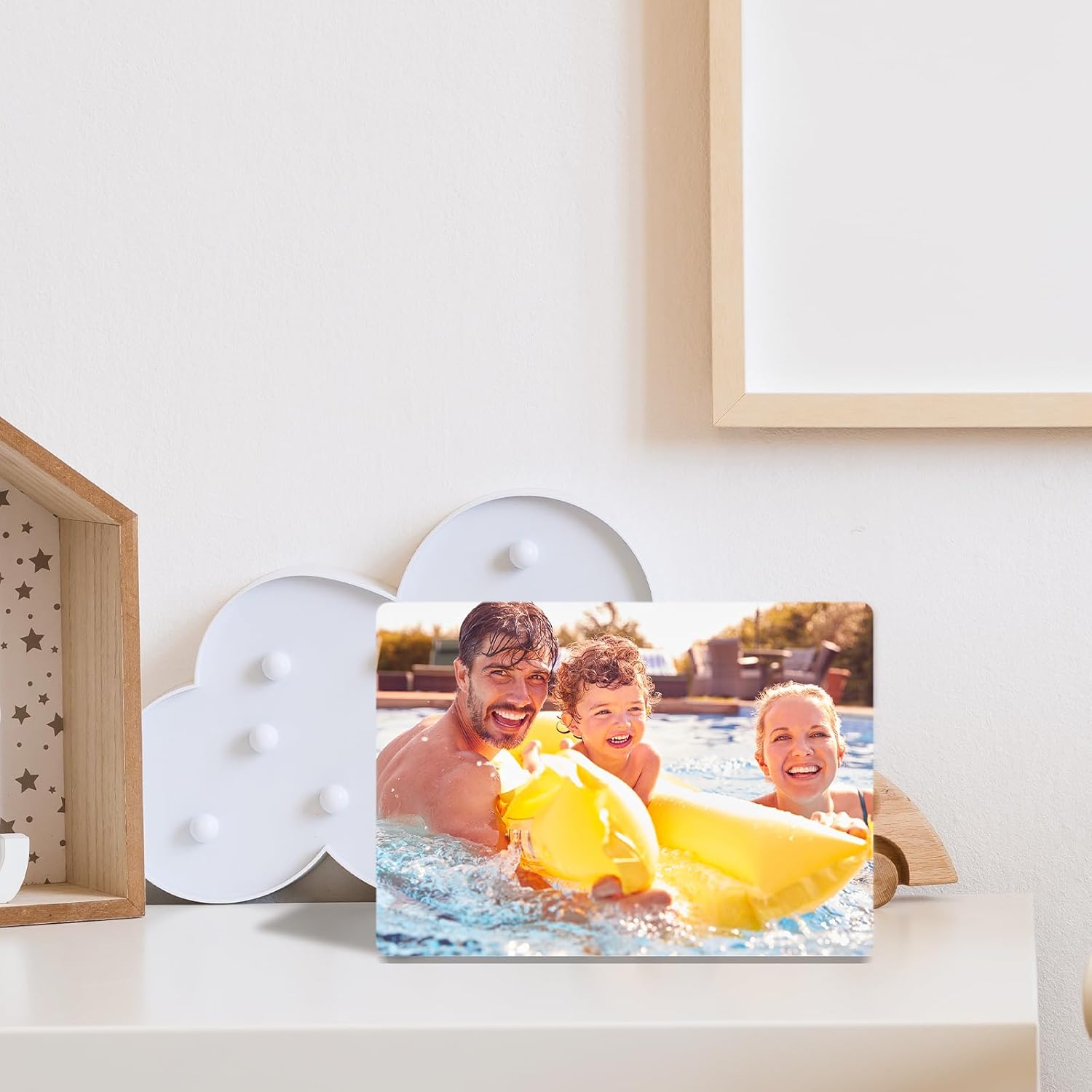 PYD Life Paquete de 4 marcos de fotos de sublimación para decoración del hogar, 10 x 8 pulgadas, rectangular, 0.6 pulgadas de grosor, tablero duro