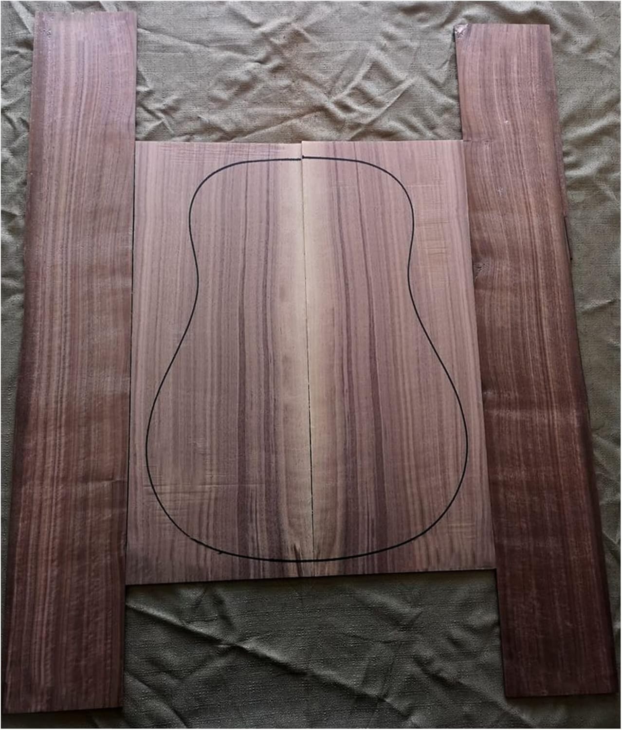 Cuerpo de guitarra sin terminar, 1 juego de guitarra trasera y lateral, kit de guitarra de 41 pulgadas, material de fabricación de guitarra (color