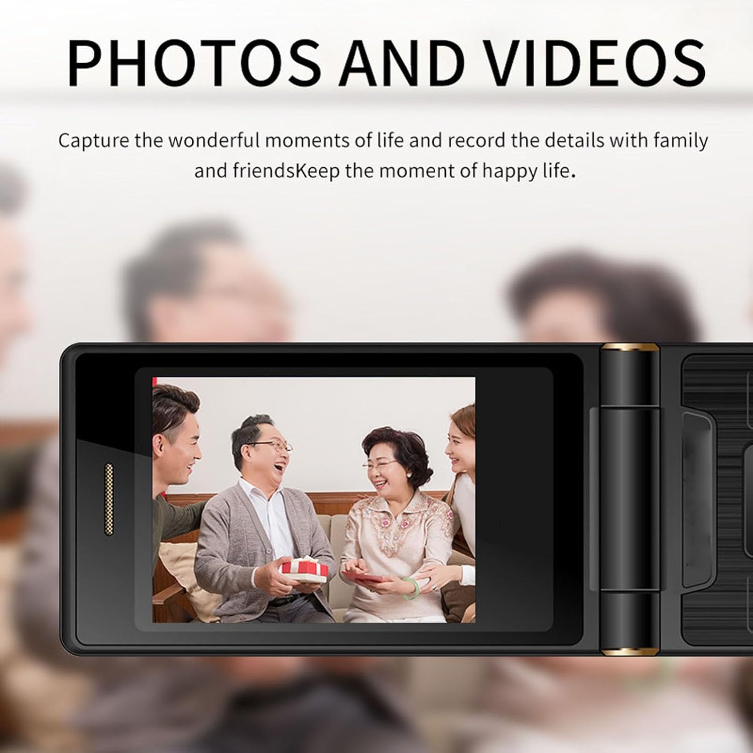 M31 2G GSM desbloqueado Senior Flip Phone, teléfono celular de botón grande con botón SOS, teléfono básico de doble SIM para ancianos, con pantalla