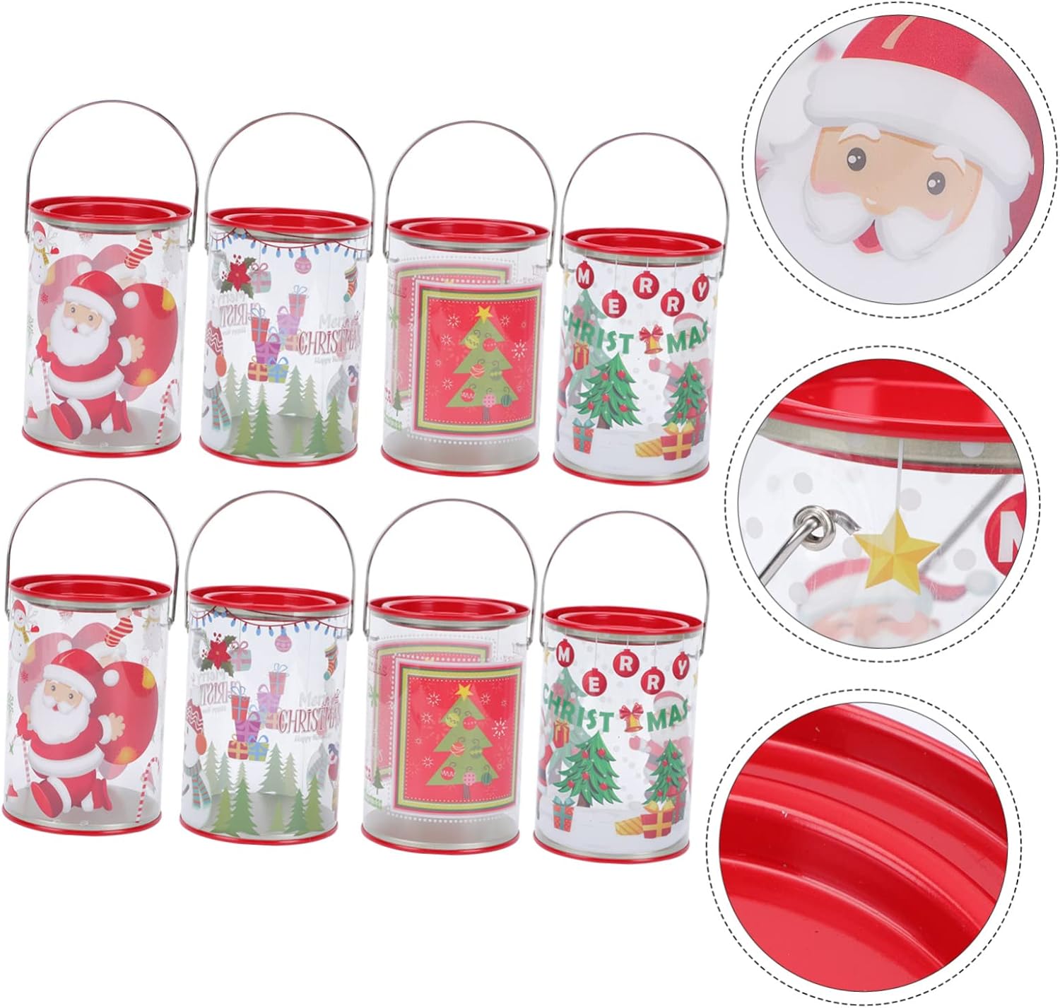 NOLITOY Cajas cilíndricas portátiles para galletas, recipientes sellados de plástico para despensa de alimentos, tarros de azúcar, latas de galletas
