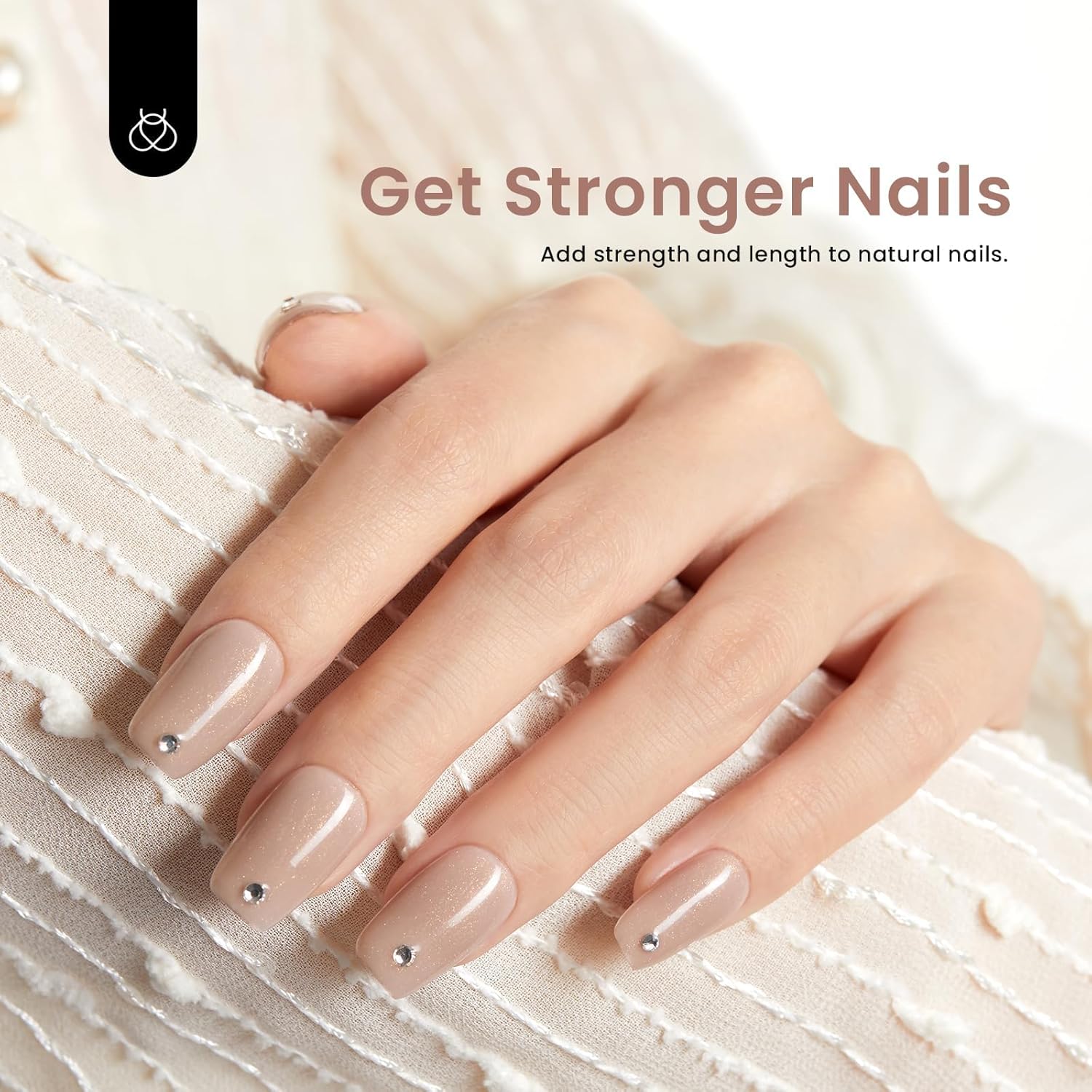 Beetles Builder Gel – 12 unidades, 8 en 1 rosa pastel nude gel constructor para uñas, colores beige y blanco, gel duro, extensión de gel