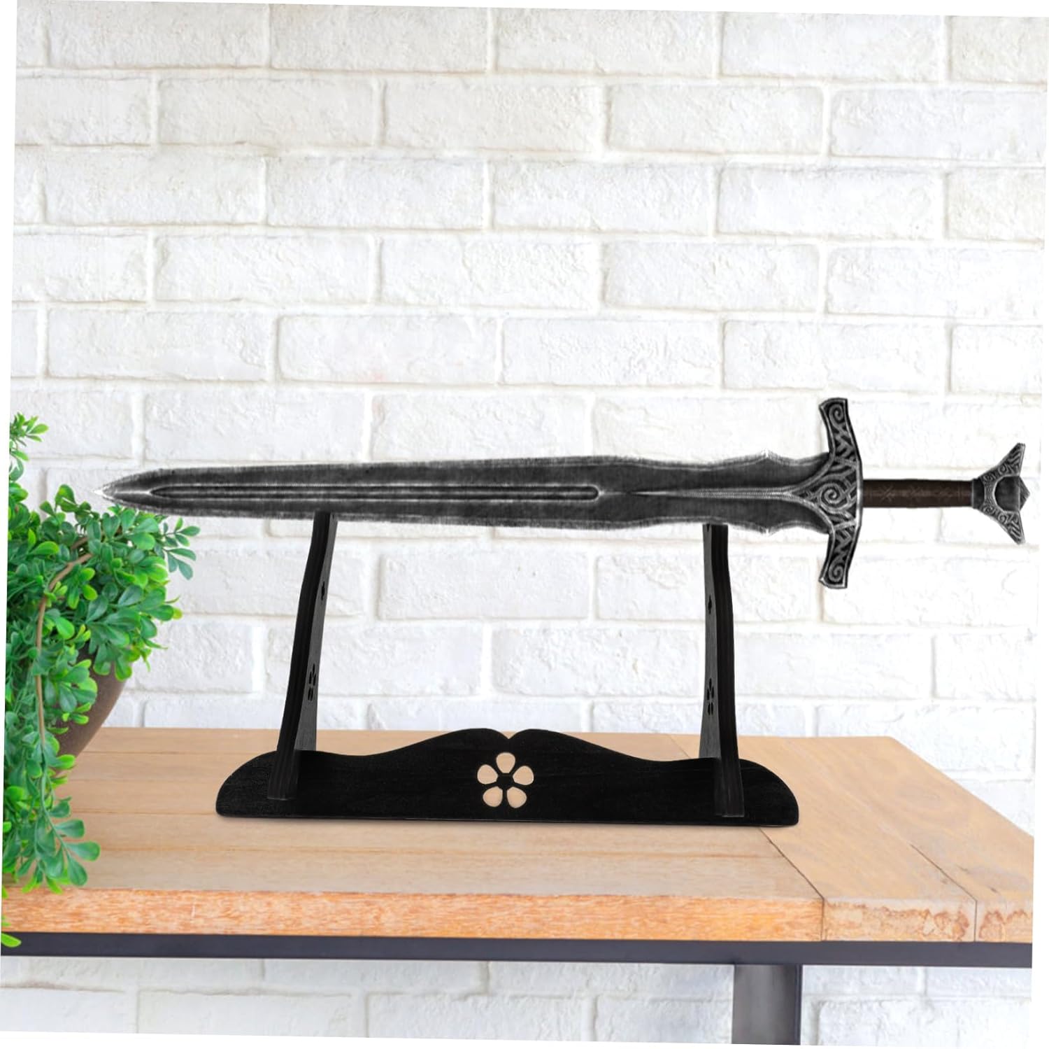 Soporte de espada de almacenamiento Soporte de gladiador de dos niveles Soporte de espada Soporte de espada Decoración de escritorio Estantes de