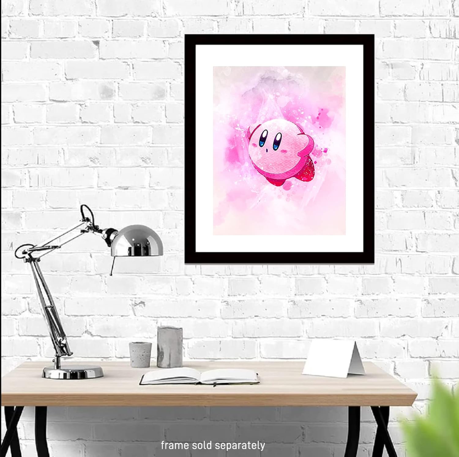 Kirby – Póster de pared con diseño de acuarela Kirby, póster de Super Smash Bros Kirbys Dreamland, mercancía de Kirby para paredes o dormitorio,