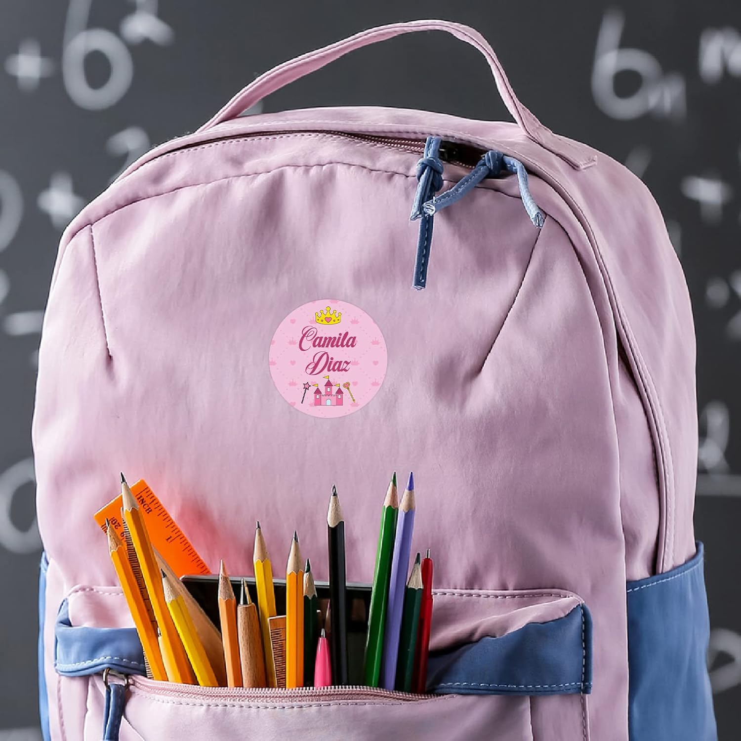 96 etiquetas adhesivas de nombre personalizables para niños, etiquetas de nombre de vinilo de alta calidad, perfectas para botellas de agua,