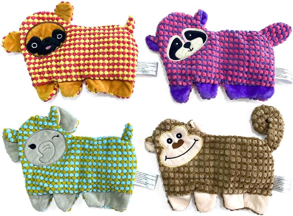 AZSSMUK Lindo juguete para perros sin relleno para razas pequeñas y medianas, divertido para cachorros de interior con papel chirriante suave y