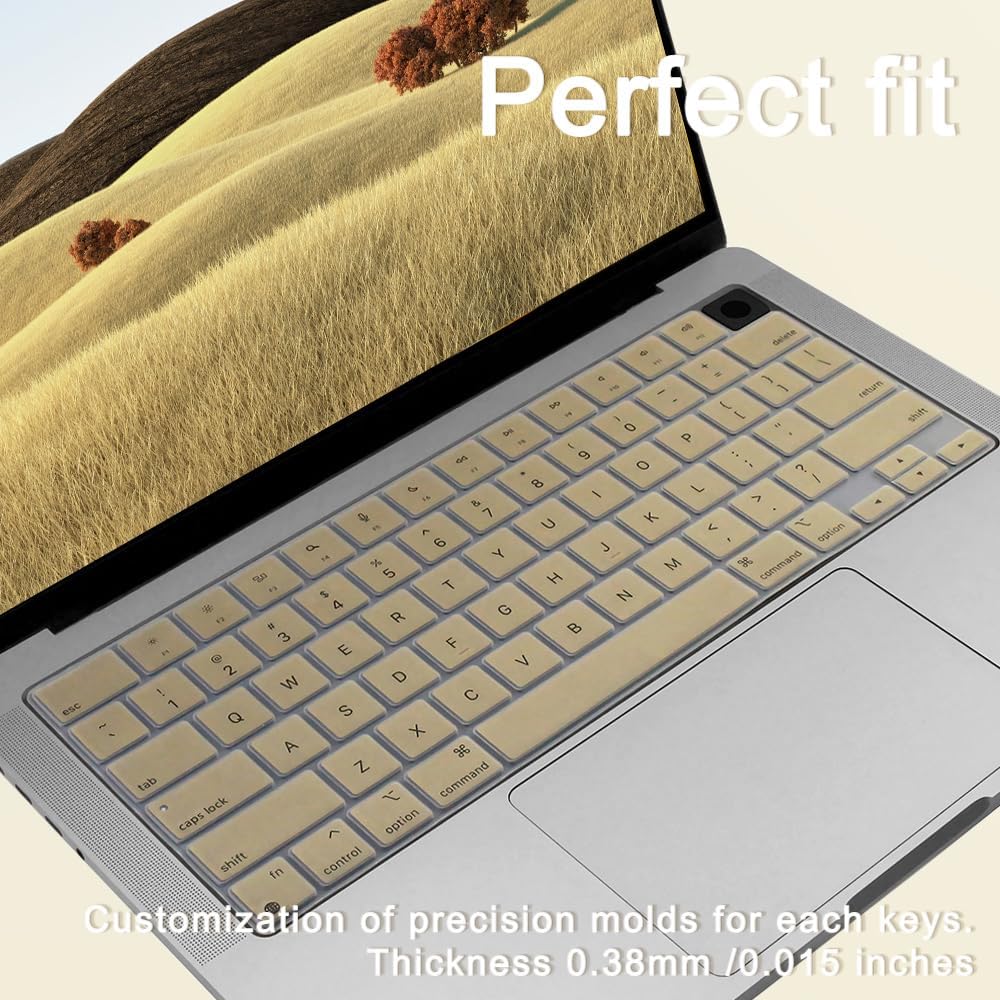 Funda de teclado de silicona para MacBook Air de 15 pulgadas con chip M2 (A2941) y 13.6 pulgadas (A2681) lanzado en 2022 2023, pantalla de retina