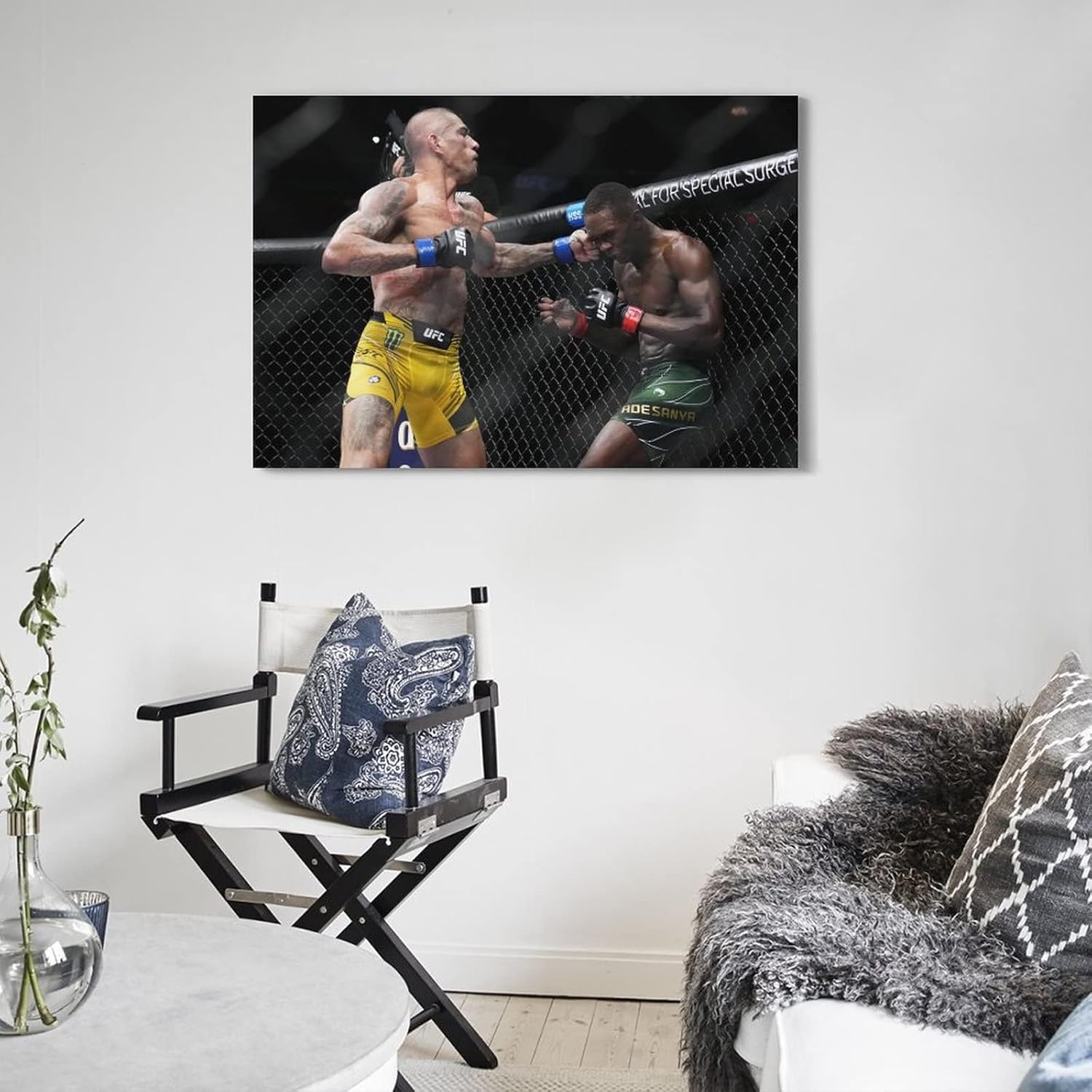 GSANEI Alex Pereira – Póster de batalla para regalo, pintura en lienzo, arte de pared, decoración moderna, 20 x 30 pulgadas (19.7 x 29.5 in)
