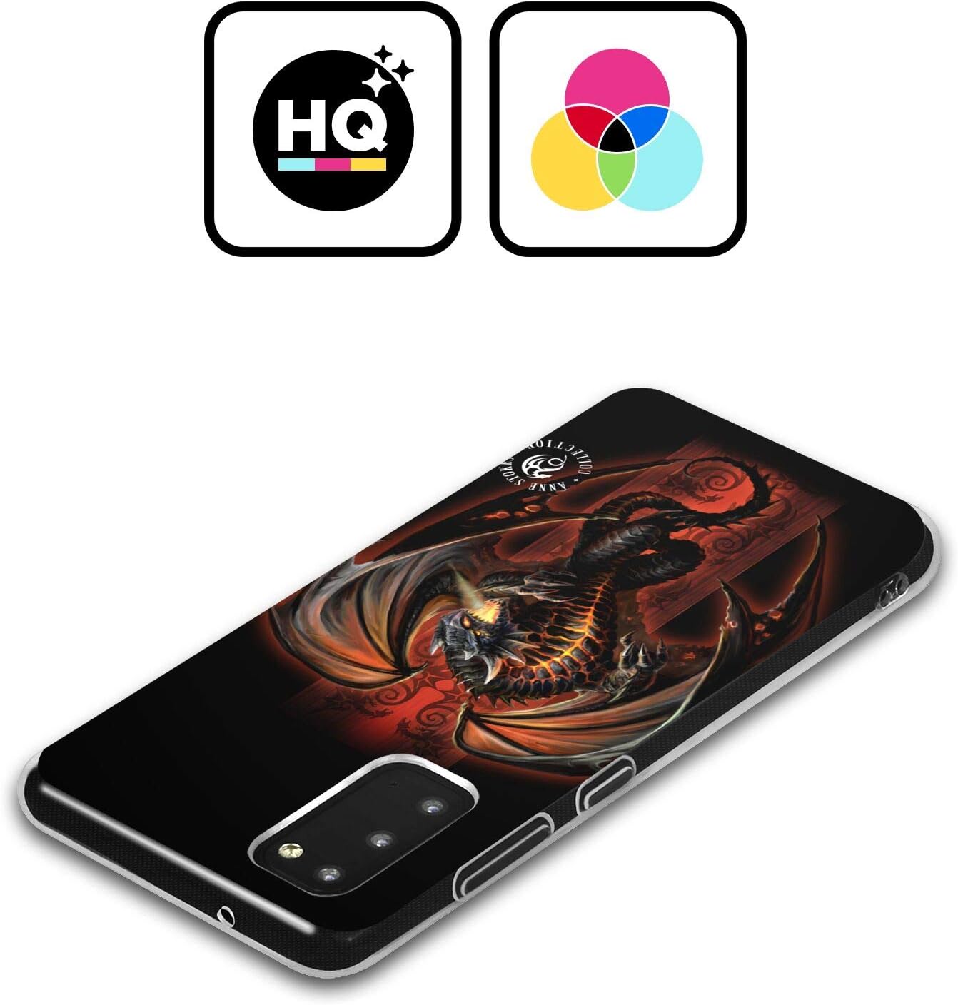 Head Case Designs Funda de gel suave con licencia oficial de Anne Stokes Lava Dragon Fire Tribal compatible con Samsung Galaxy S20 FE  5G