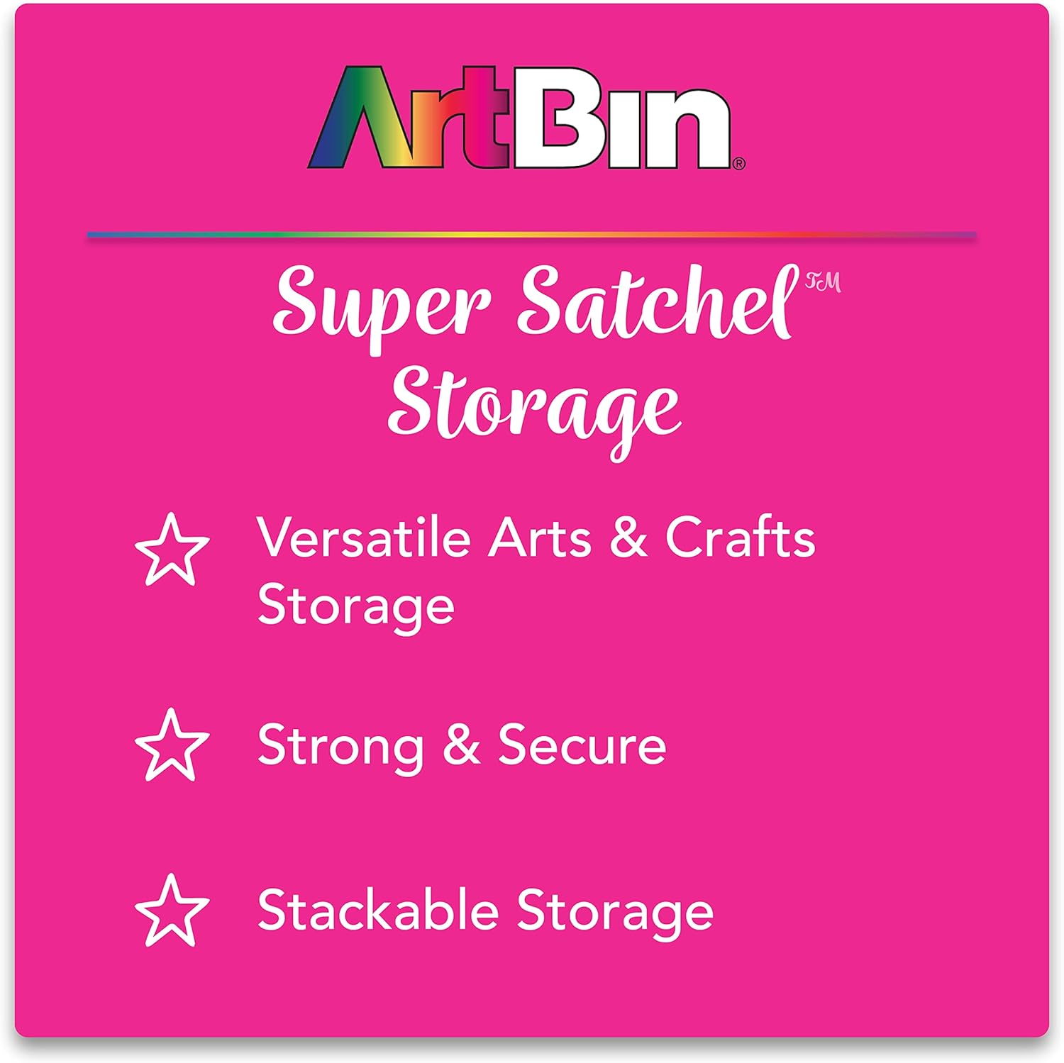 ArtBin6990SA Súper Satchel doble profundo con divisores extraíbles, gran almacenamiento de arte y artesanía portátil con asa, translúcida  niebla