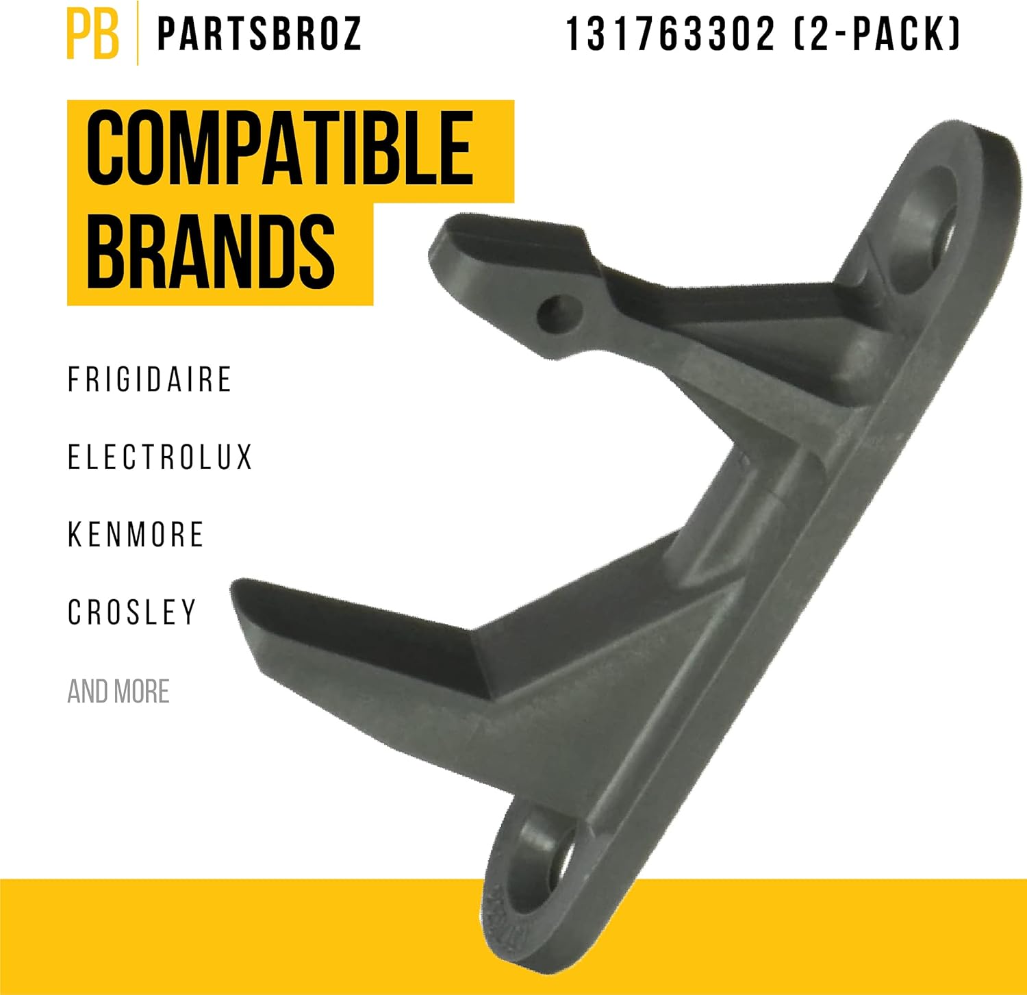 PartsBroz 131763302 – Delantero de puerta mejorado (paquete de 2) puntas de bricolaje incluidas por PartsBroz – Piezas compatibles con Electrolux
