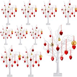 10 centros de mesa de árbol artificial de 24 pulgadas de alto, adorno de Pascua, árbol de plástico para mesa de boda, centros de mesa de país de las 10 centros de mesa de árbol artificial de 24 pulgadas de alto, adorno de Pascua, árbol de plástico para mesa de boda, centros de mesa de país de las