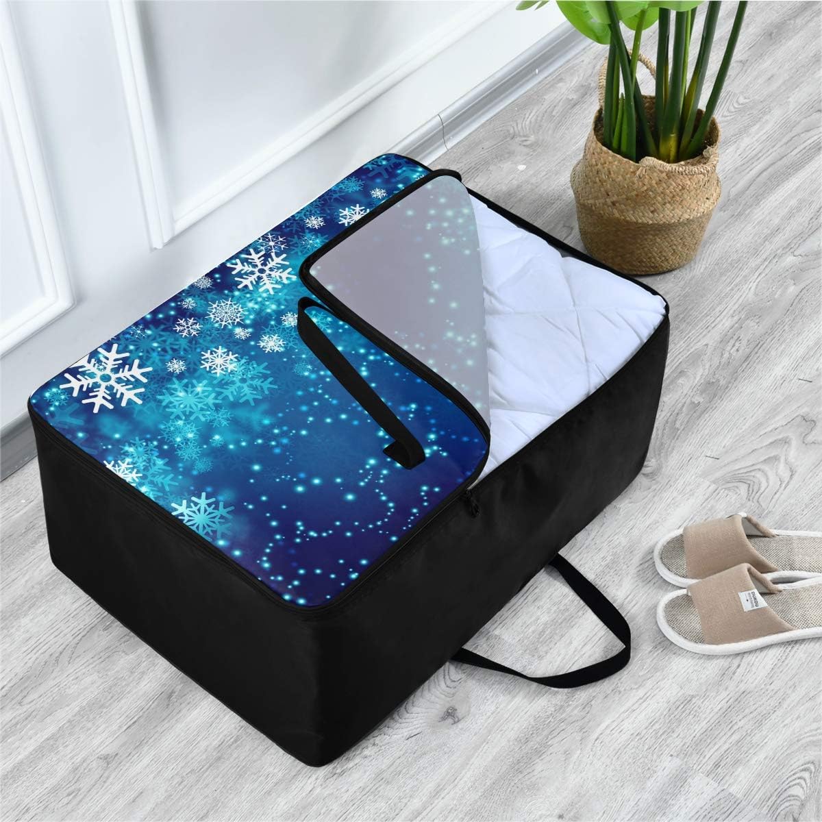 Bolsa de almacenamiento de ropa para debajo de la cama  Otoño de Acción de Gracias manta de almacenamiento grande cremallera 27.6 x 19.7 x 18