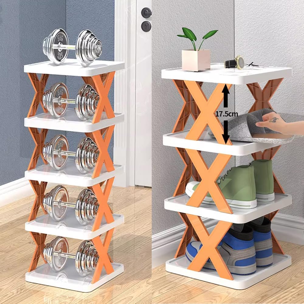 Organizador de almacenamiento de zapatos de varias capas, zapatero estrecho y vertical, pequeño soporte vertical para zapatos, organizador de