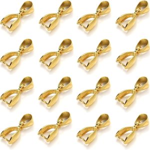 120 piezas de fianza para la fabricación de joyas, 0.78 pulgadas, 0.66 pulgadas, 14 colgantes grandes, conectores de cierre de metal para colgar 120 piezas de fianza para la fabricación de joyas, 0.78 pulgadas, 0.66 pulgadas, 14 colgantes grandes, conectores de cierre de metal para colgar