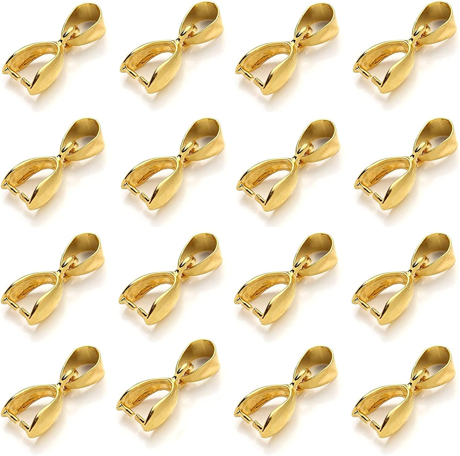 120 piezas de fianza para la fabricación de joyas, 0.78 pulgadas, 0.66 pulgadas, 14 colgantes grandes, conectores de cierre de metal para colgar